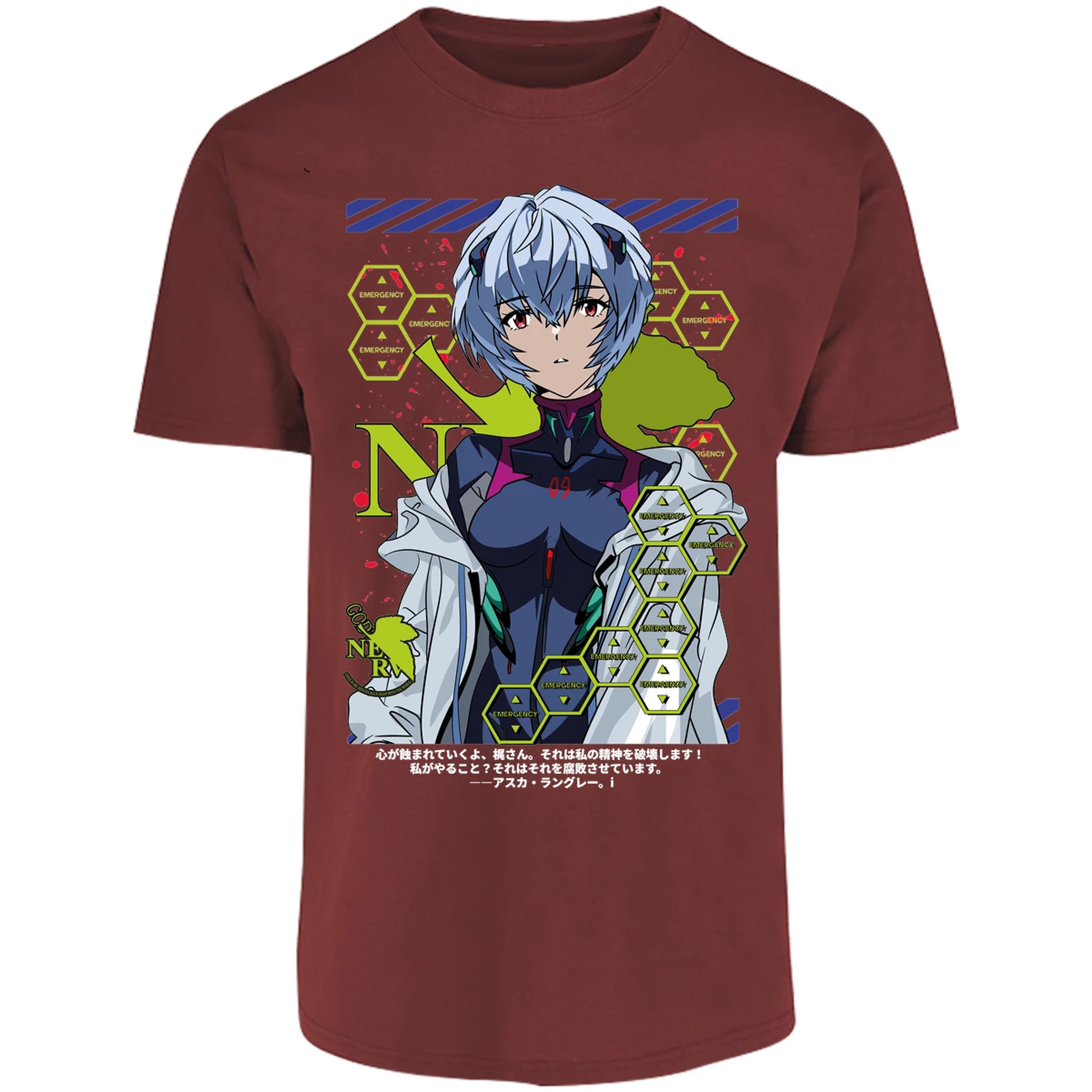 Playera Evangelion Rei Ayanami para Adulto 19