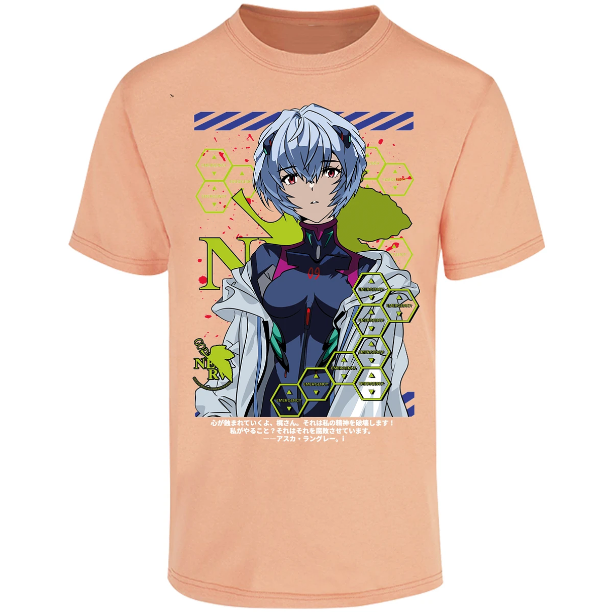 Playera Evangelion Rei Ayanami para Adulto 25