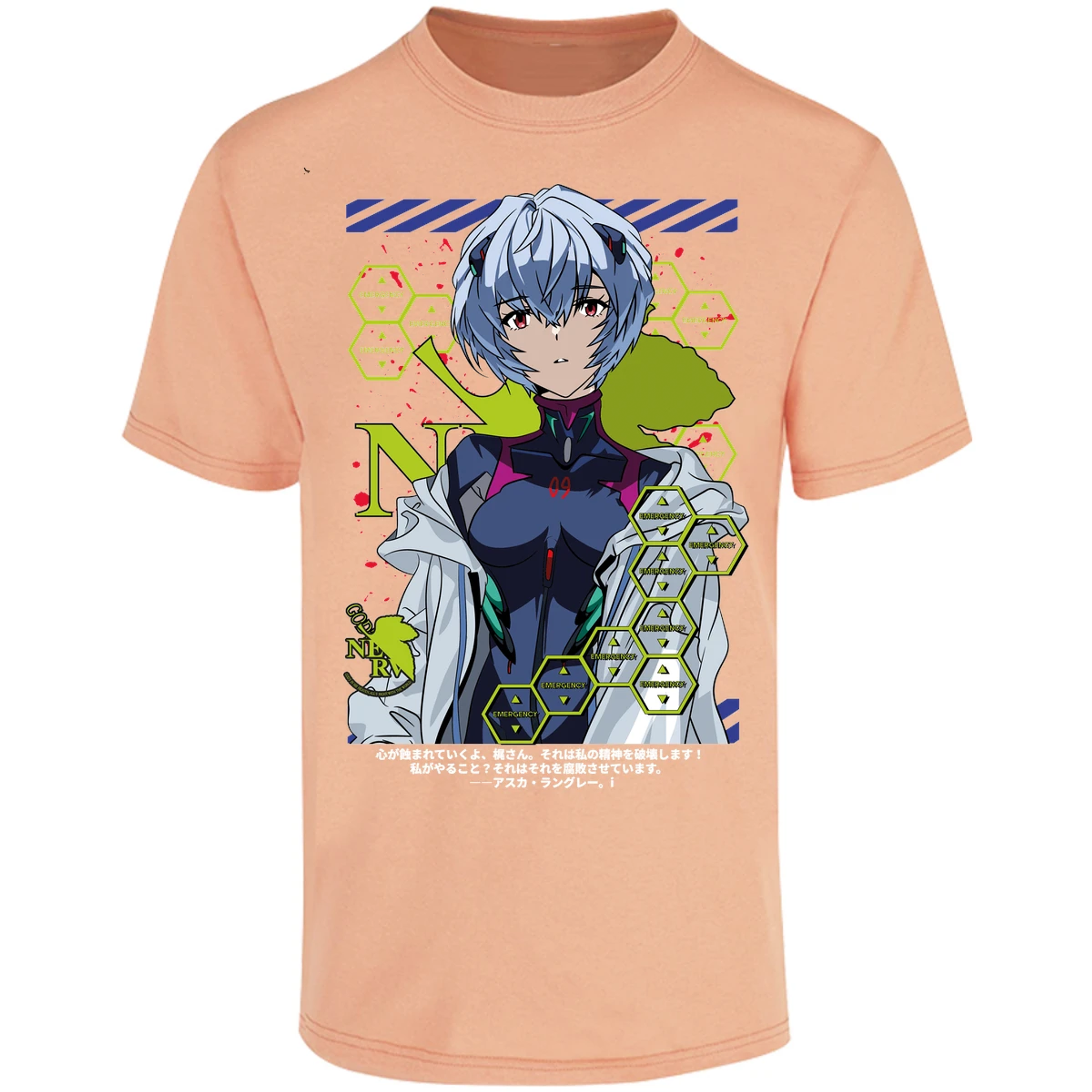 Playera Evangelion Rei Ayanami para Adulto 25