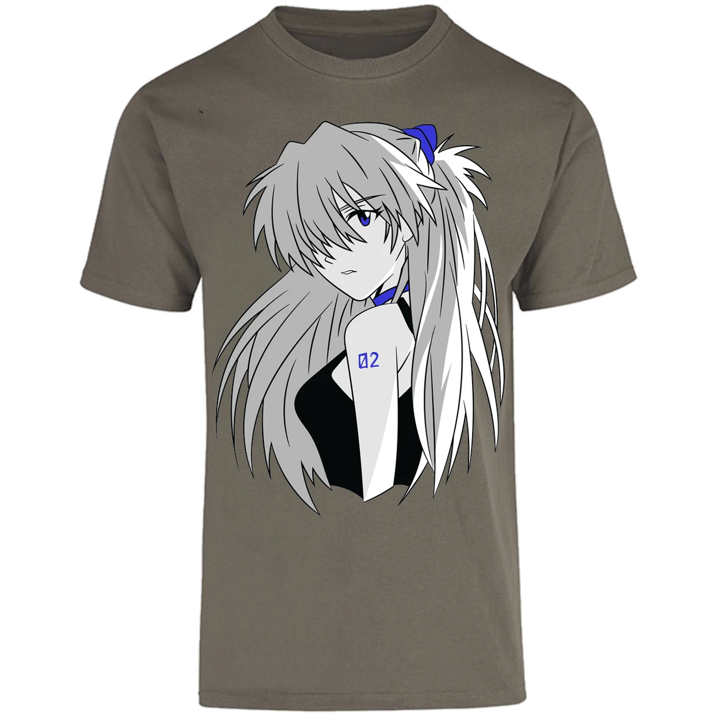 Playera Evangelion Asuka Simple para Adulto 8