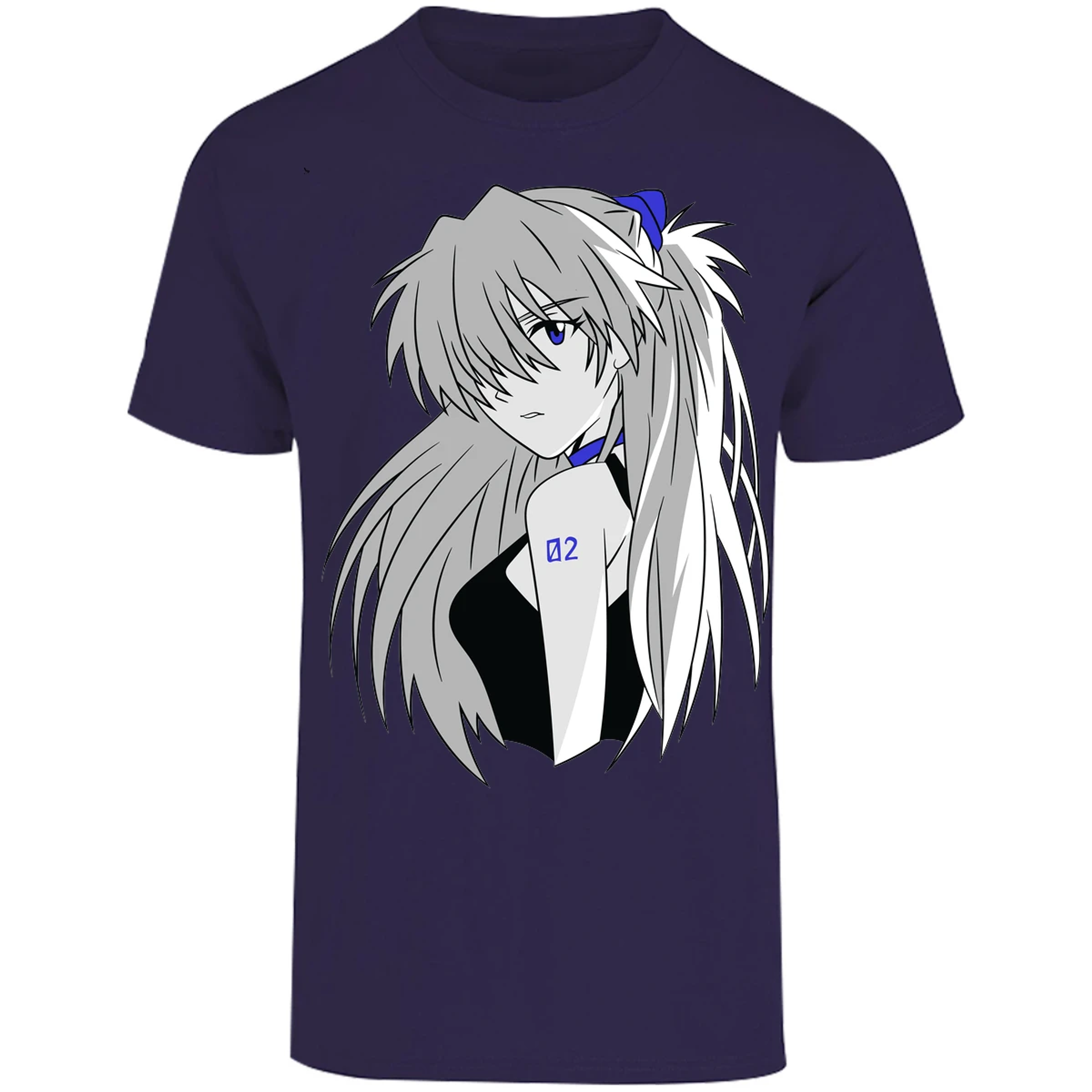 Playera Evangelion Asuka Simple para Adulto 11