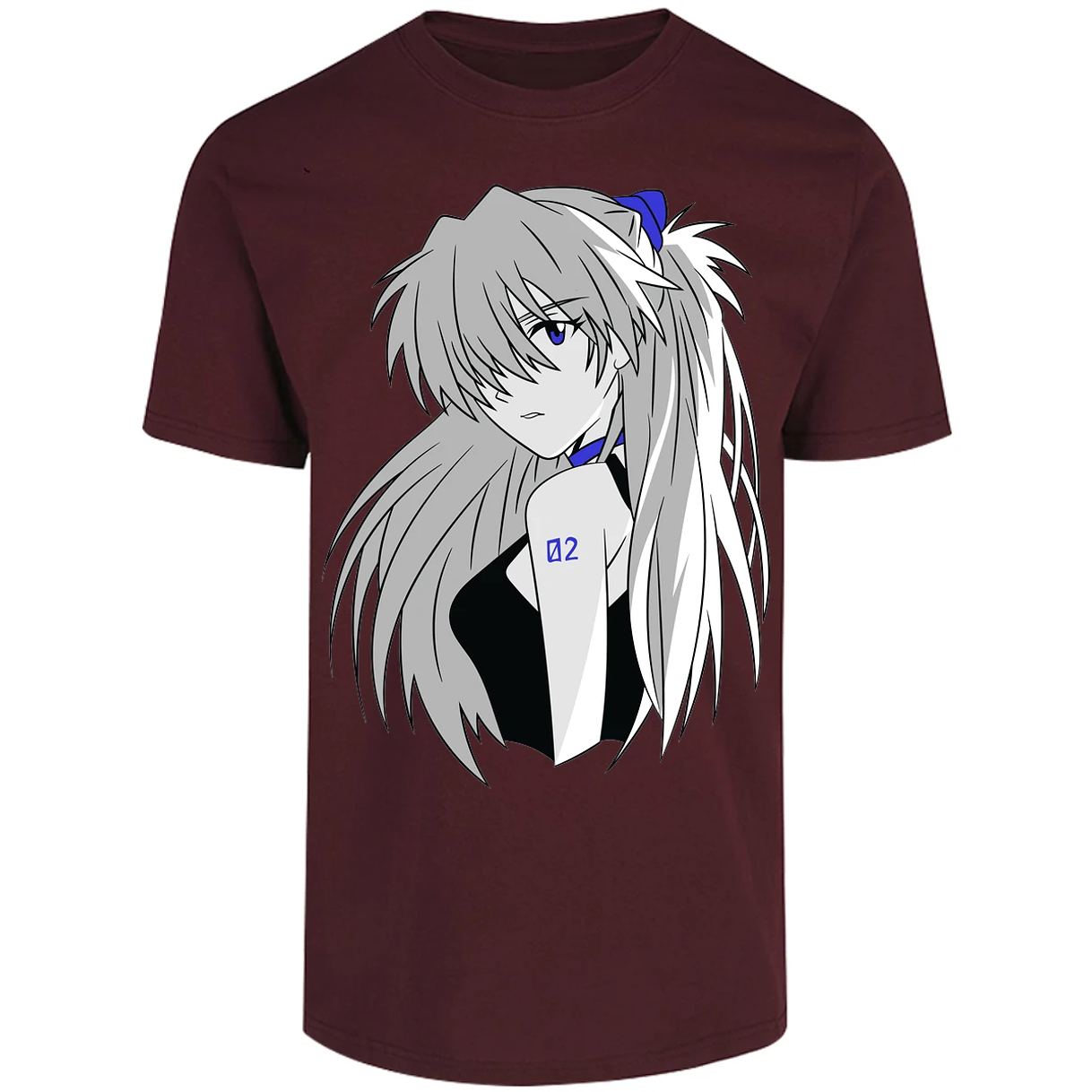Playera Evangelion Asuka Simple para Adulto 15