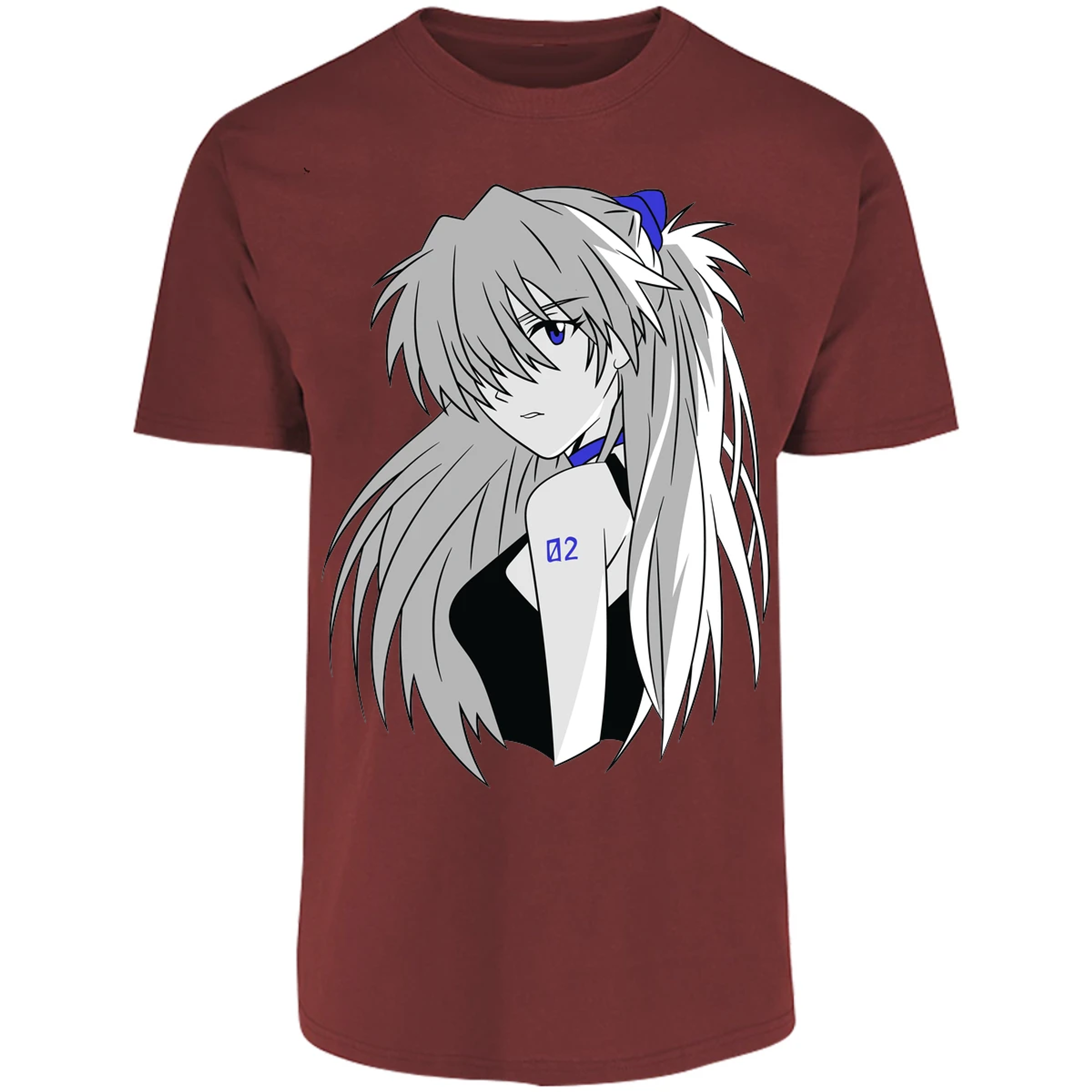 Playera Evangelion Asuka Simple para Adulto 18