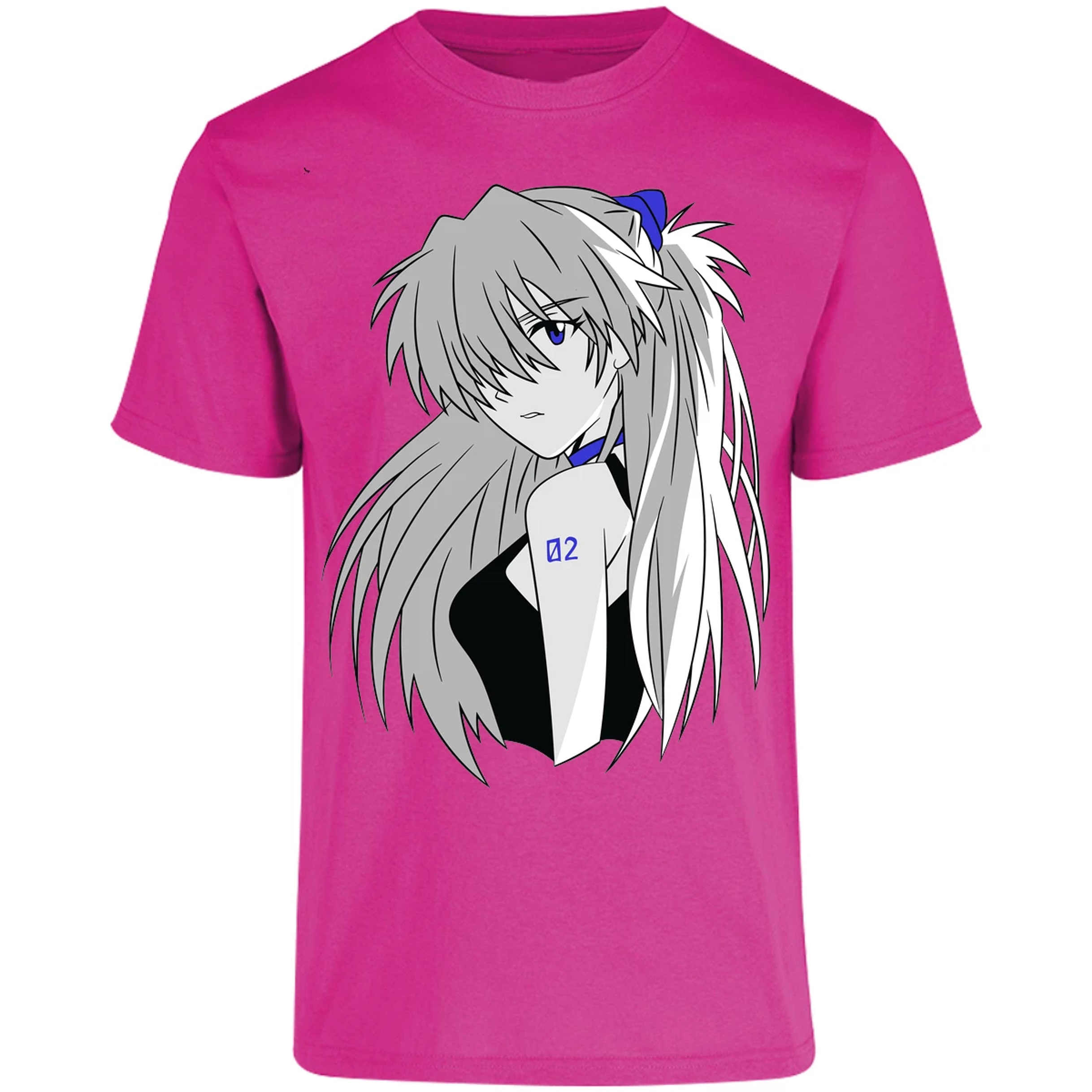 Playera Evangelion Asuka Simple para Adulto 20
