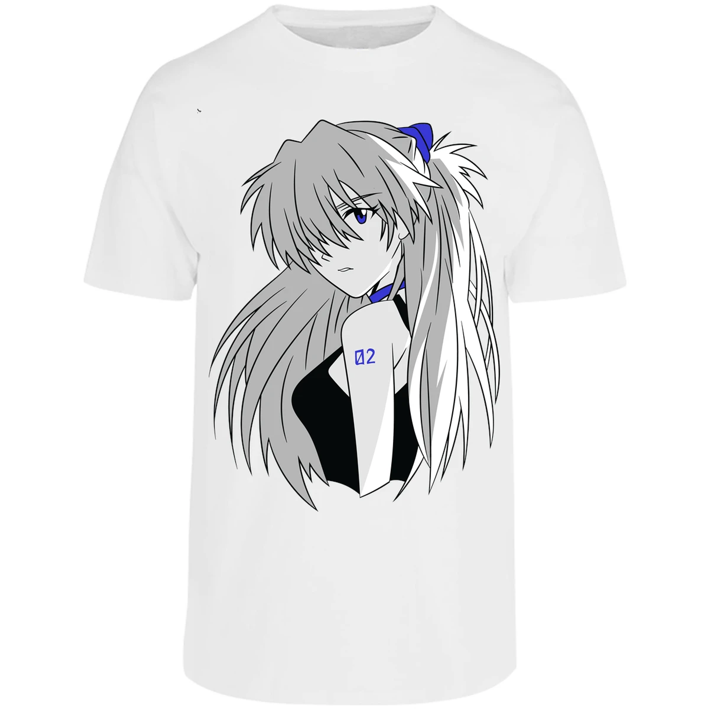 Playera Evangelion Asuka Simple para Adulto 22