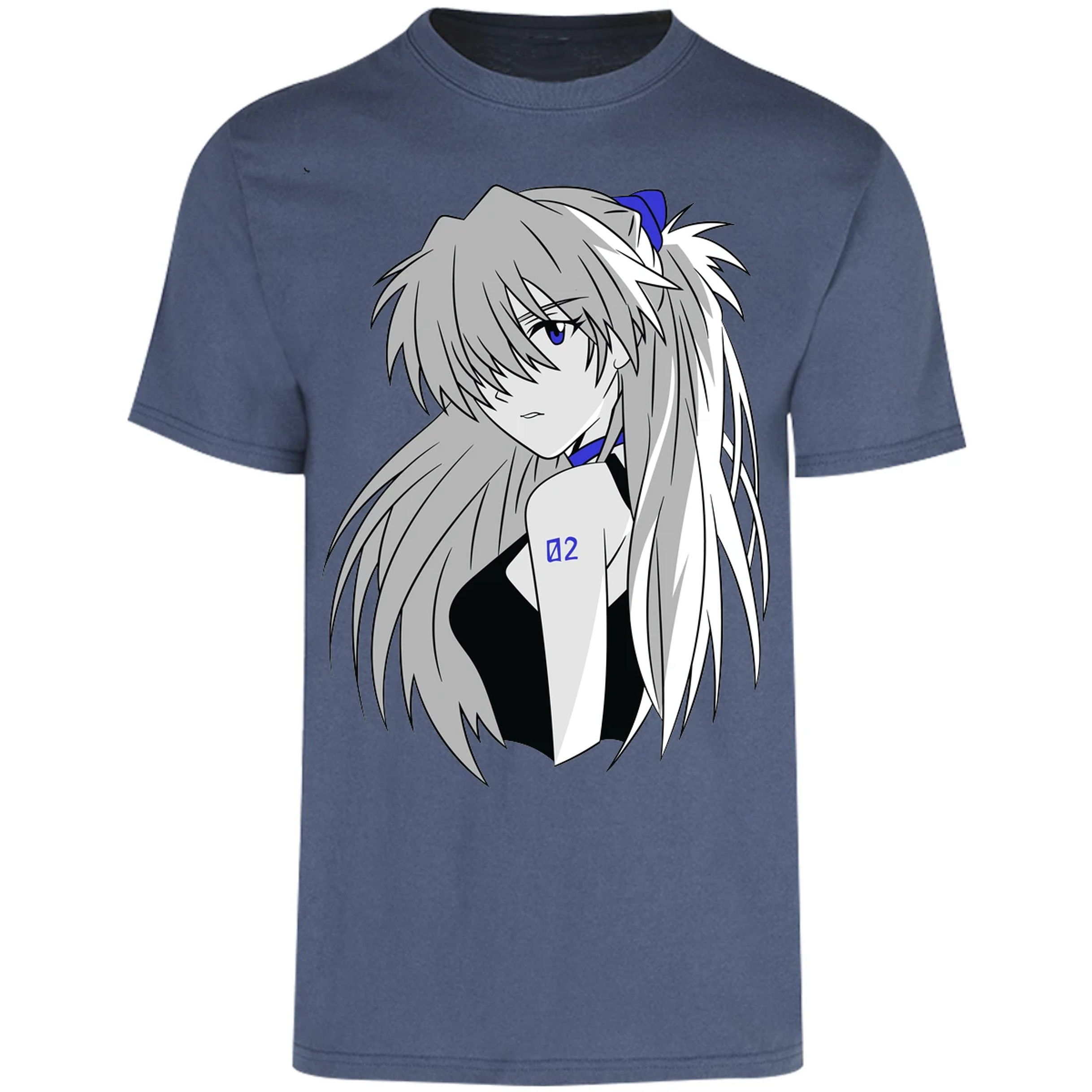 Playera Evangelion Asuka Simple para Adulto 25