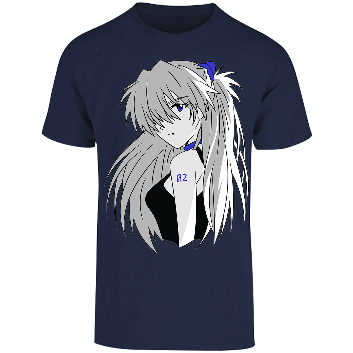 Playera Evangelion Asuka Simple para Adulto 27