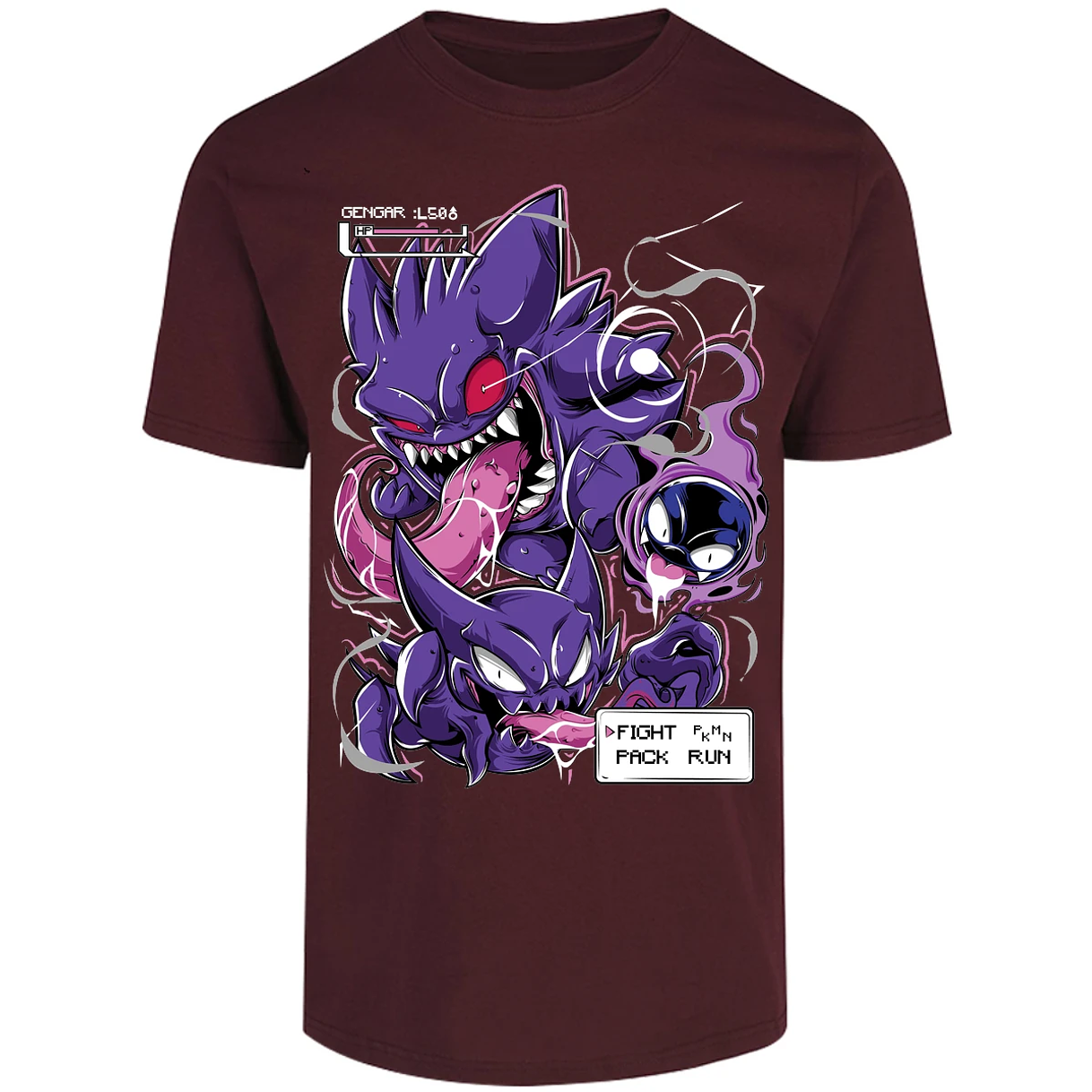 Playera Pokemon Gengar Art para Adulto 4