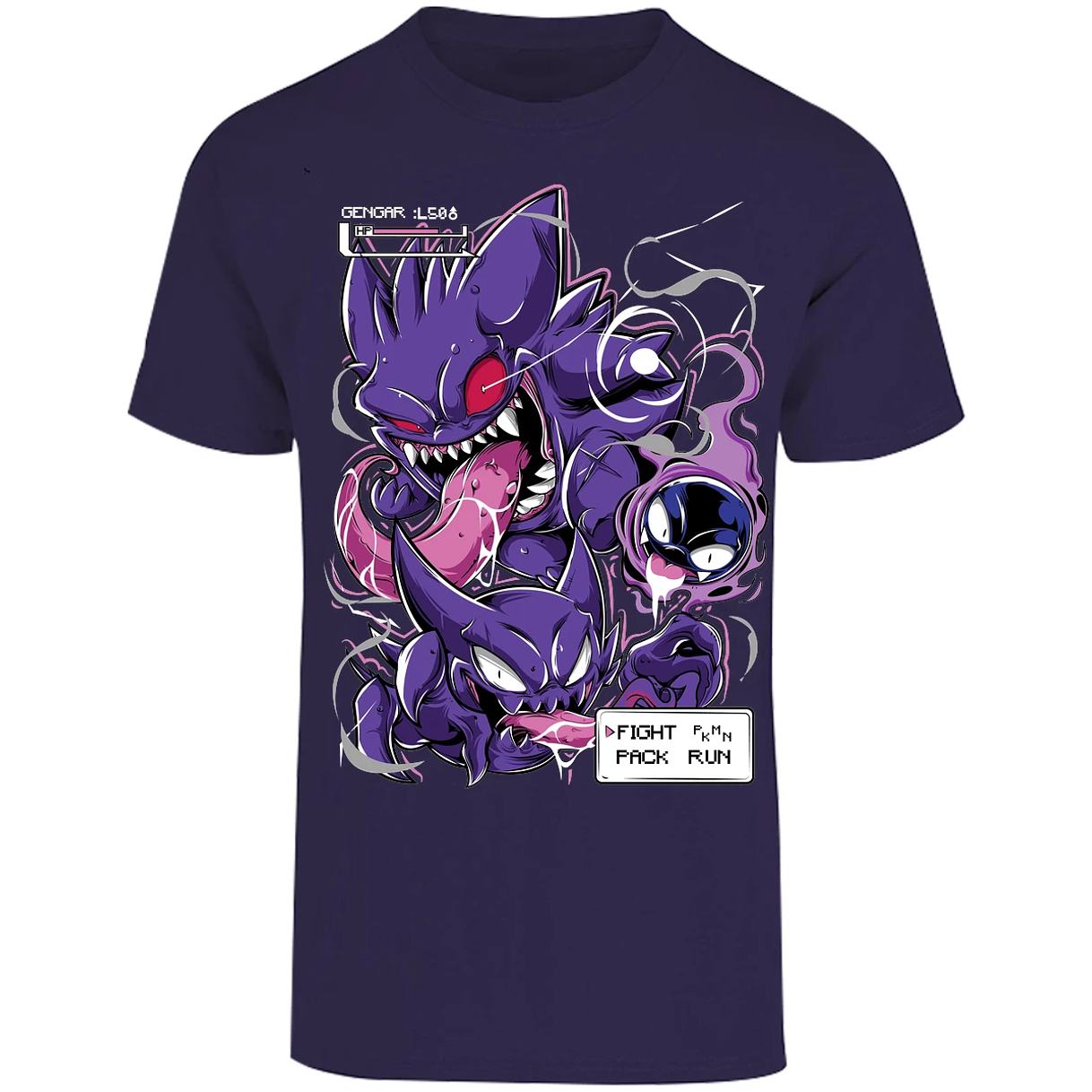 Playera Pokemon Gengar Art para Adulto 7