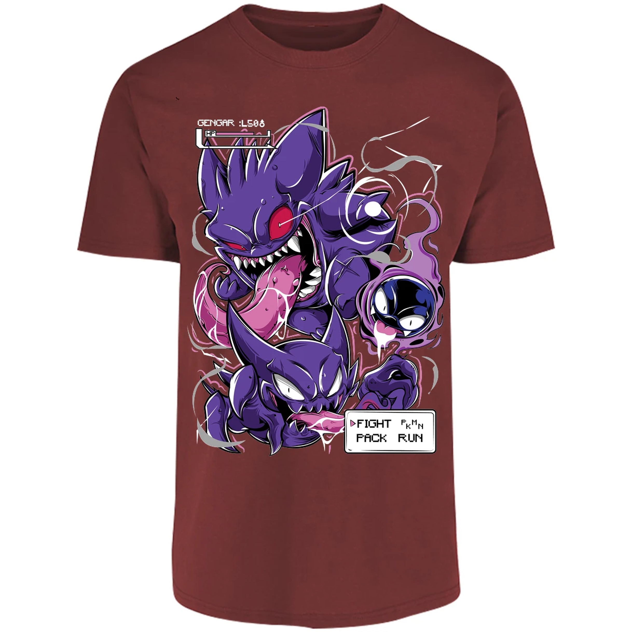 Playera Pokemon Gengar Art para Adulto 8