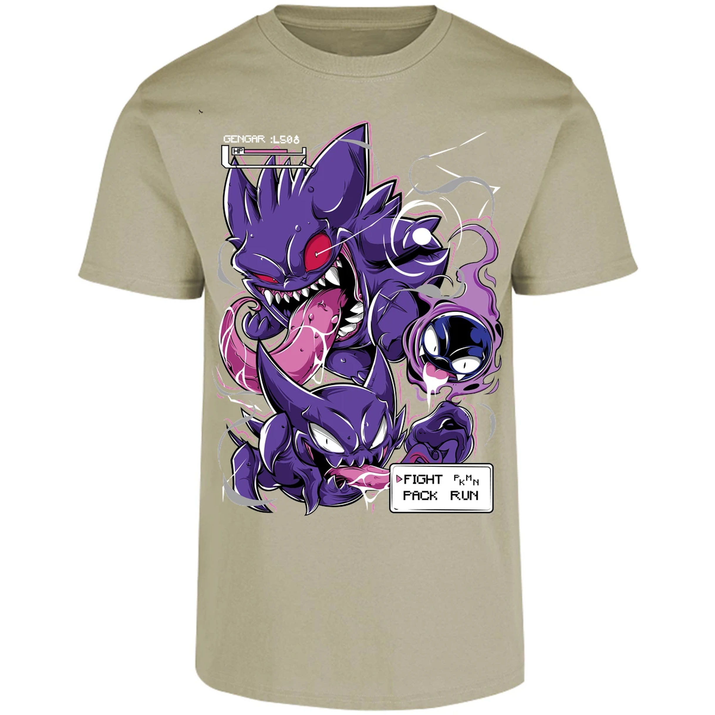 Playera Pokemon Gengar Art para Adulto 9