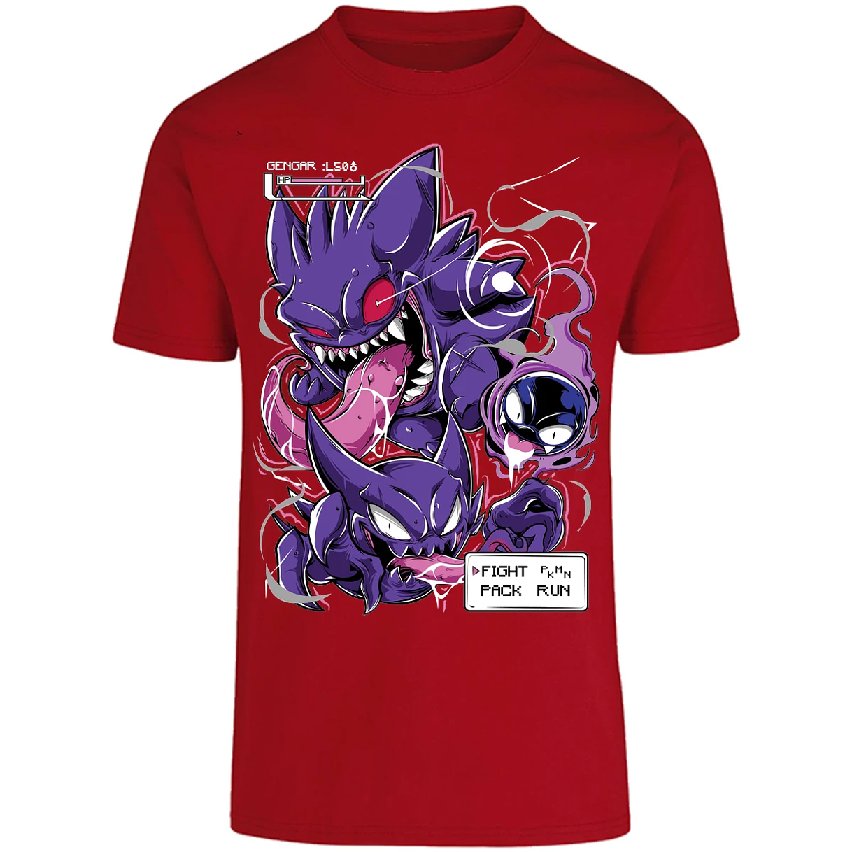 Playera Pokemon Gengar Art para Adulto 19