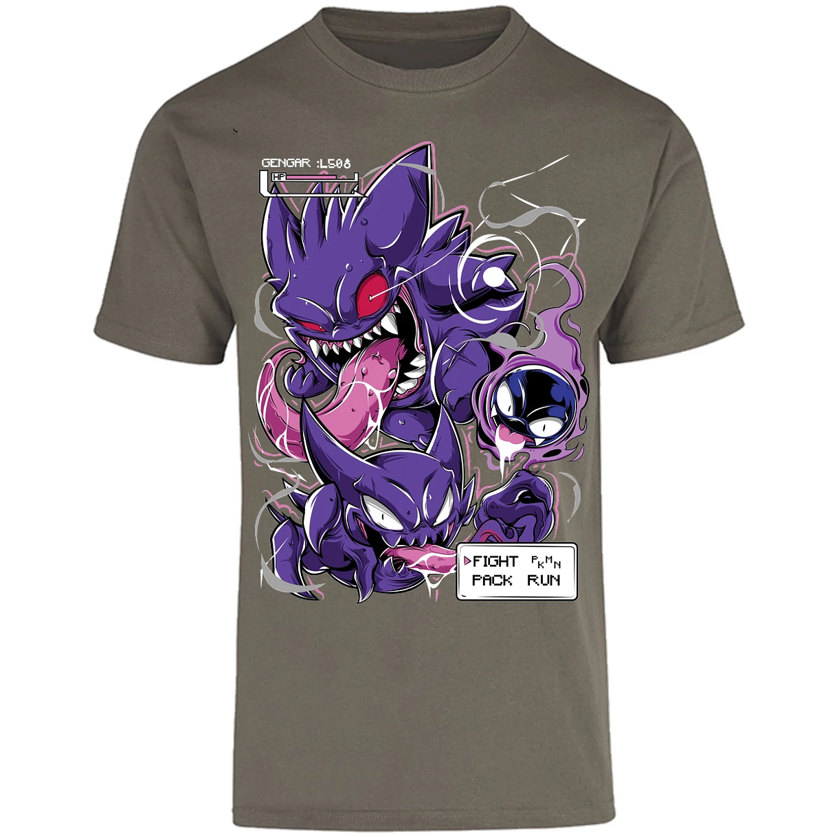 Playera Pokemon Gengar Art para Adulto 22