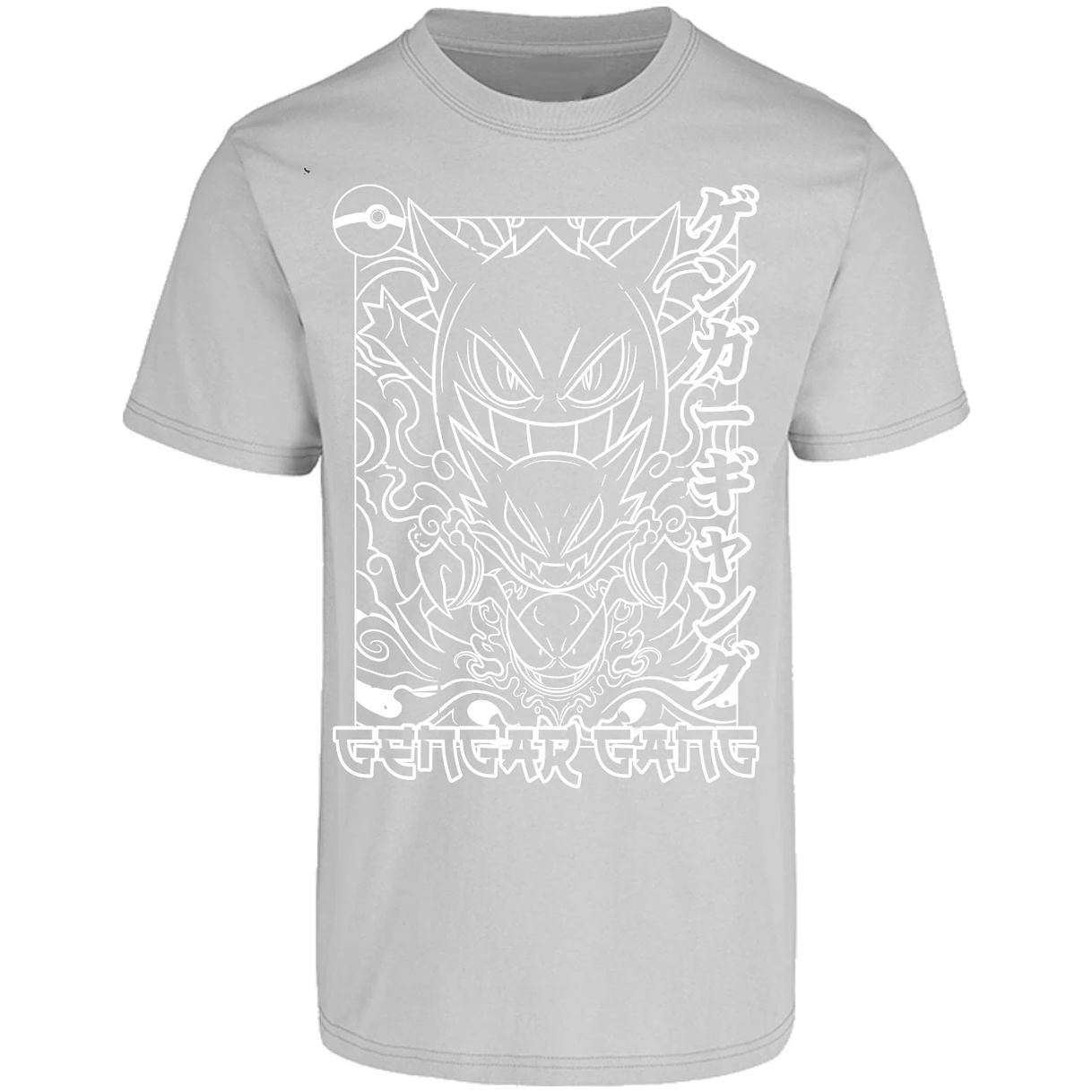 Playera Pokemon Gengar White para Adulto 5