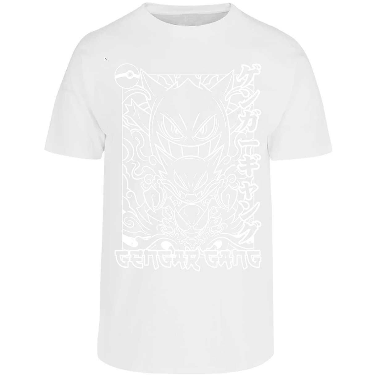 Playera Pokemon Gengar White para Adulto 6
