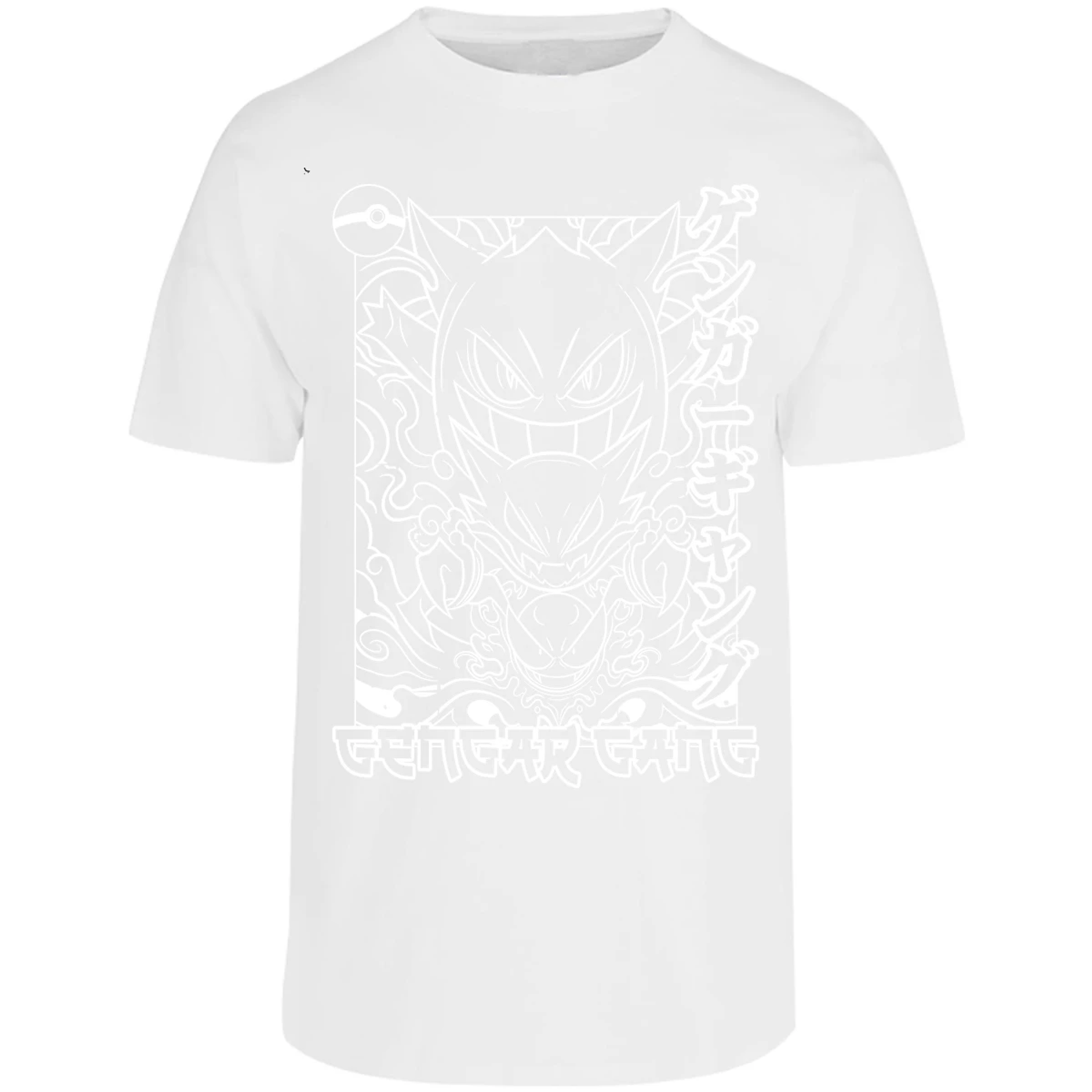 Playera Pokemon Gengar White para Adulto 6