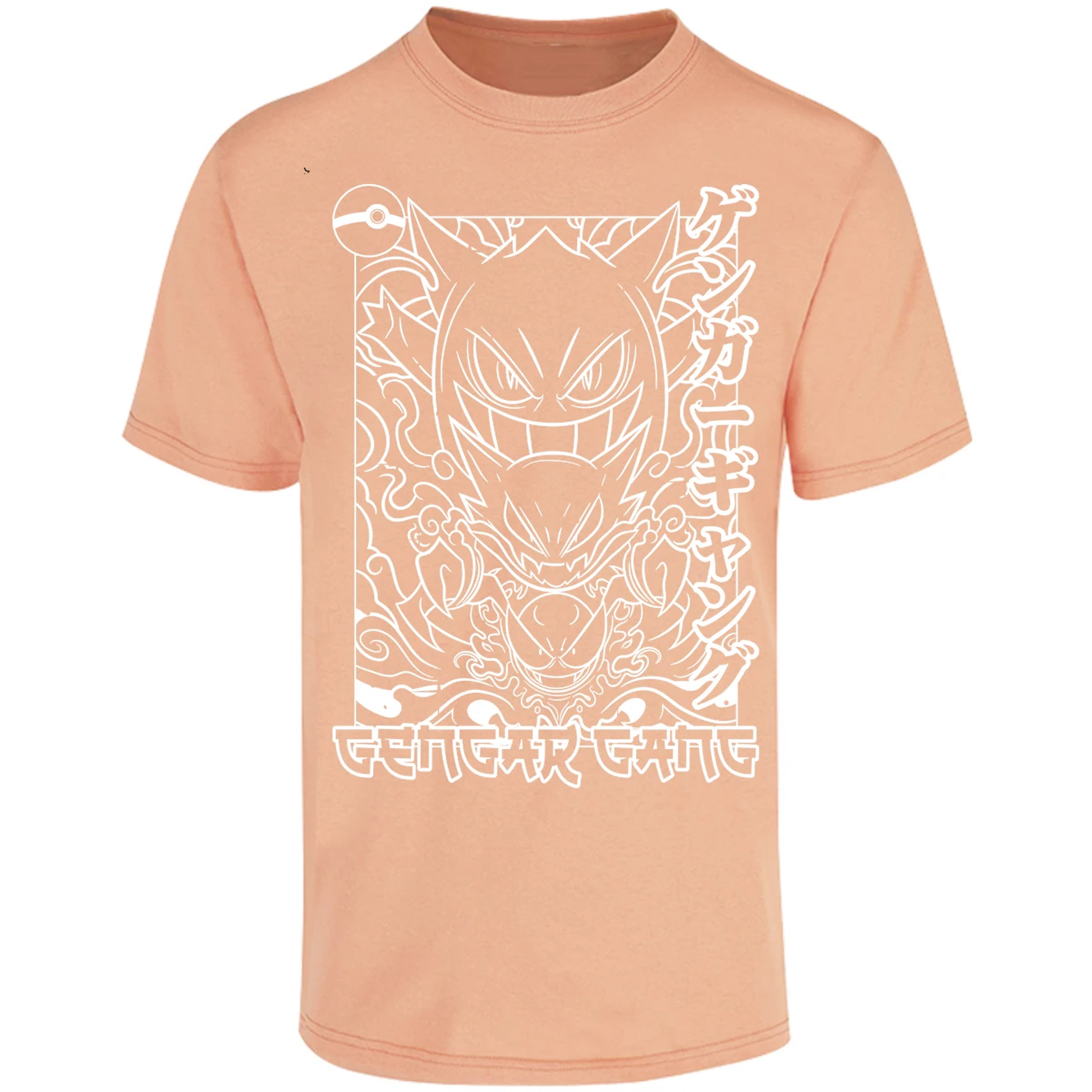 Playera Pokemon Gengar White para Adulto 7