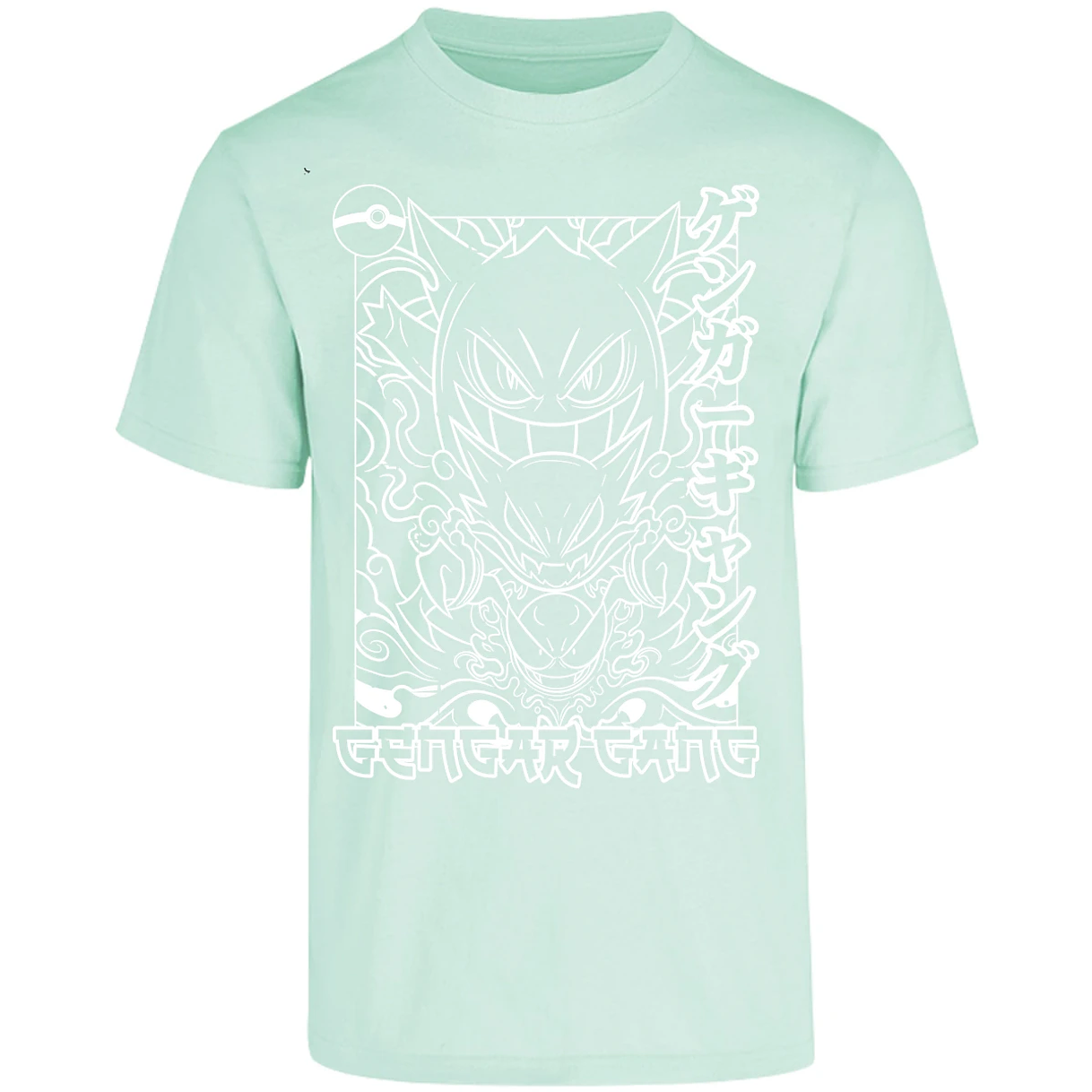 Playera Pokemon Gengar White para Adulto 10