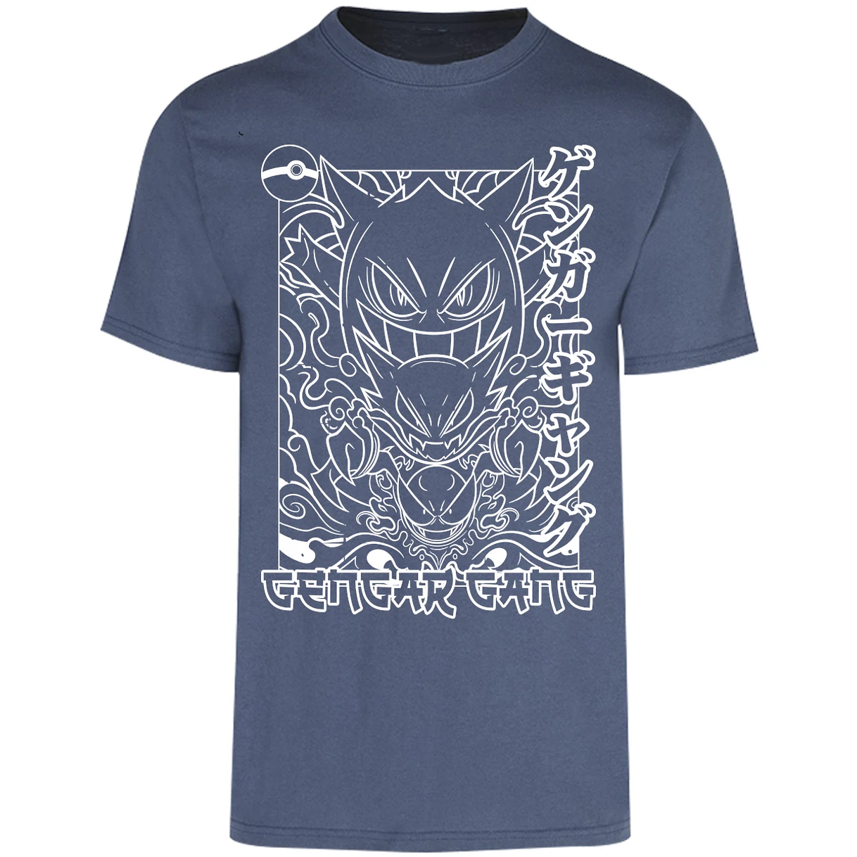 Playera Pokemon Gengar White para Adulto 17