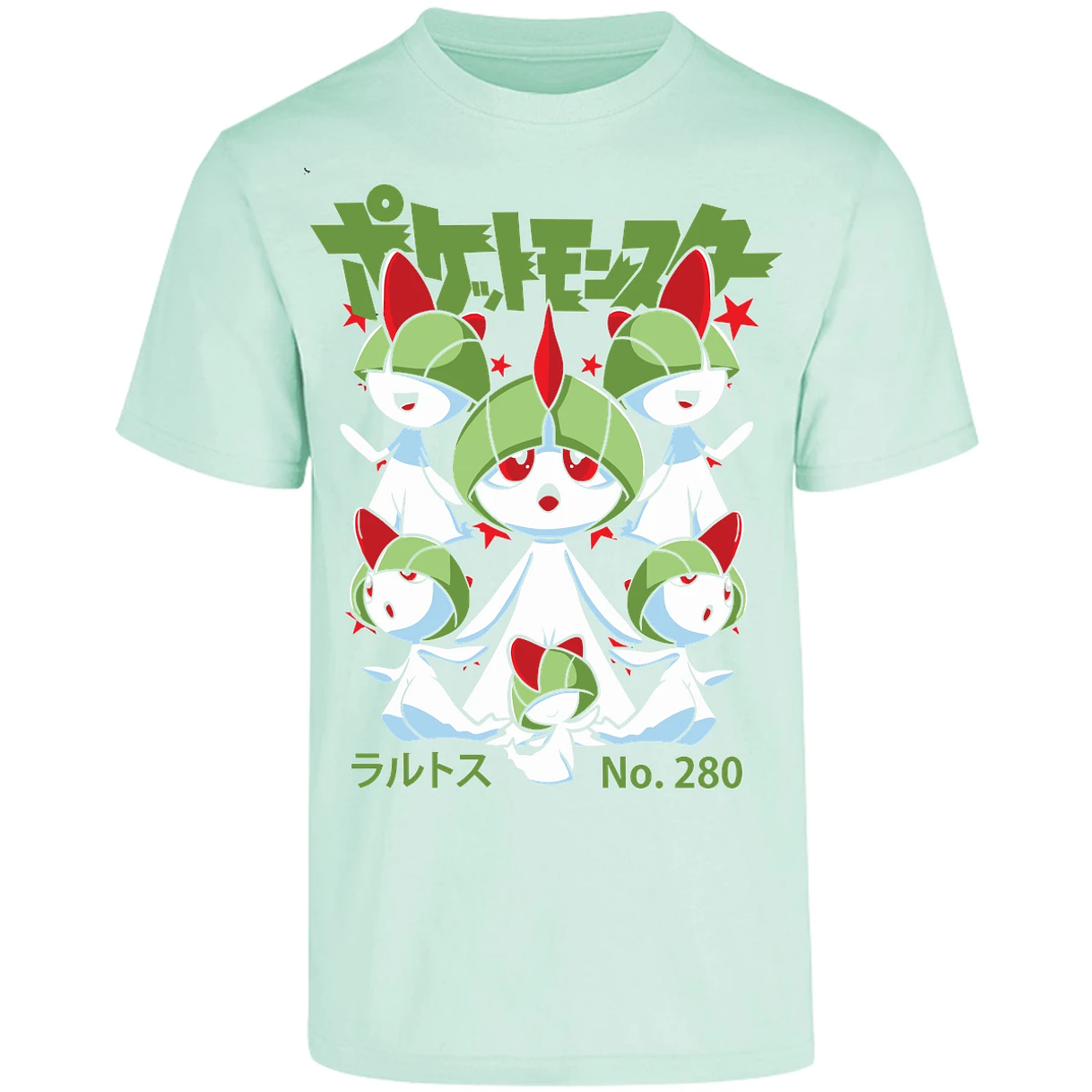 Playera Pokemon Ralts Anime para Adulto 17
