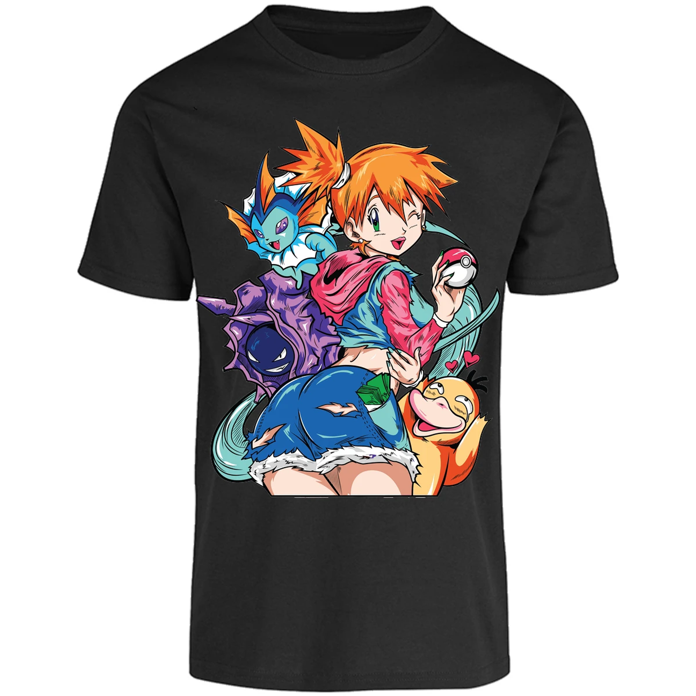 Playera Pokemon Misty Pokemon Waifu para Adulto 29