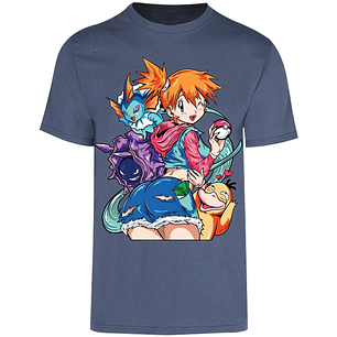 Playera Pokemon Misty Pokemon Waifu para Adulto