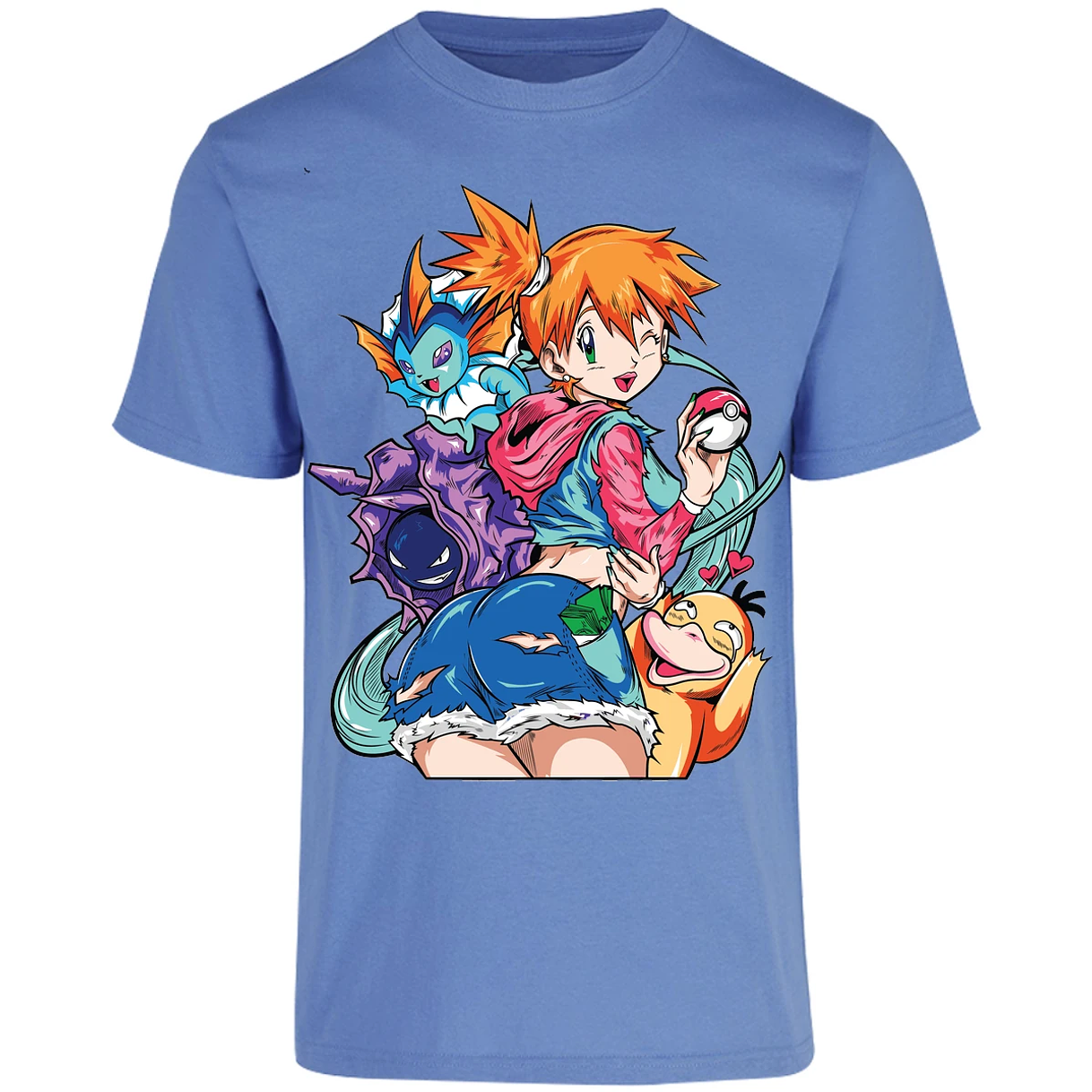 Playera Pokemon Misty Pokemon Waifu para Adulto 2