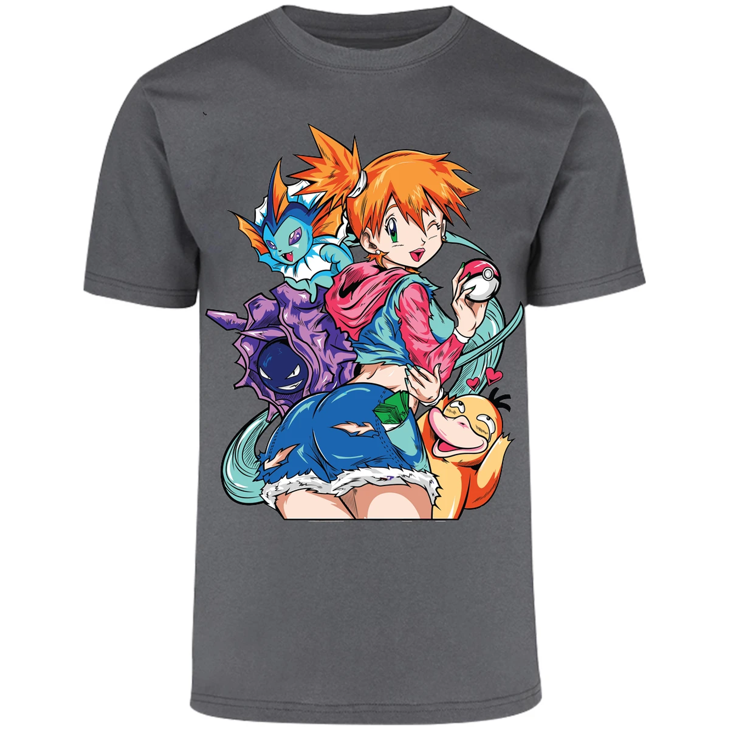 Playera Pokemon Misty Pokemon Waifu para Adulto 7
