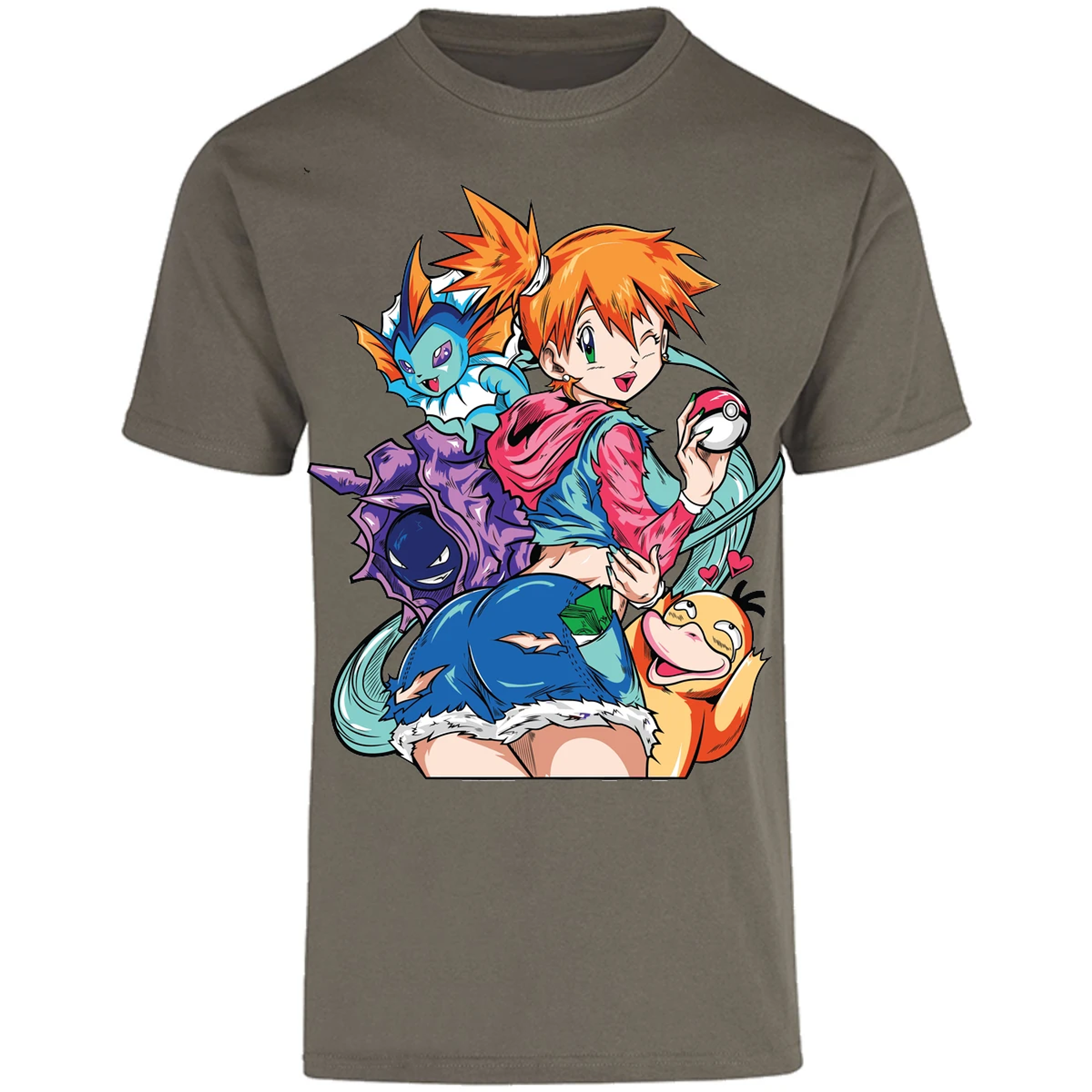 Playera Pokemon Misty Pokemon Waifu para Adulto 10