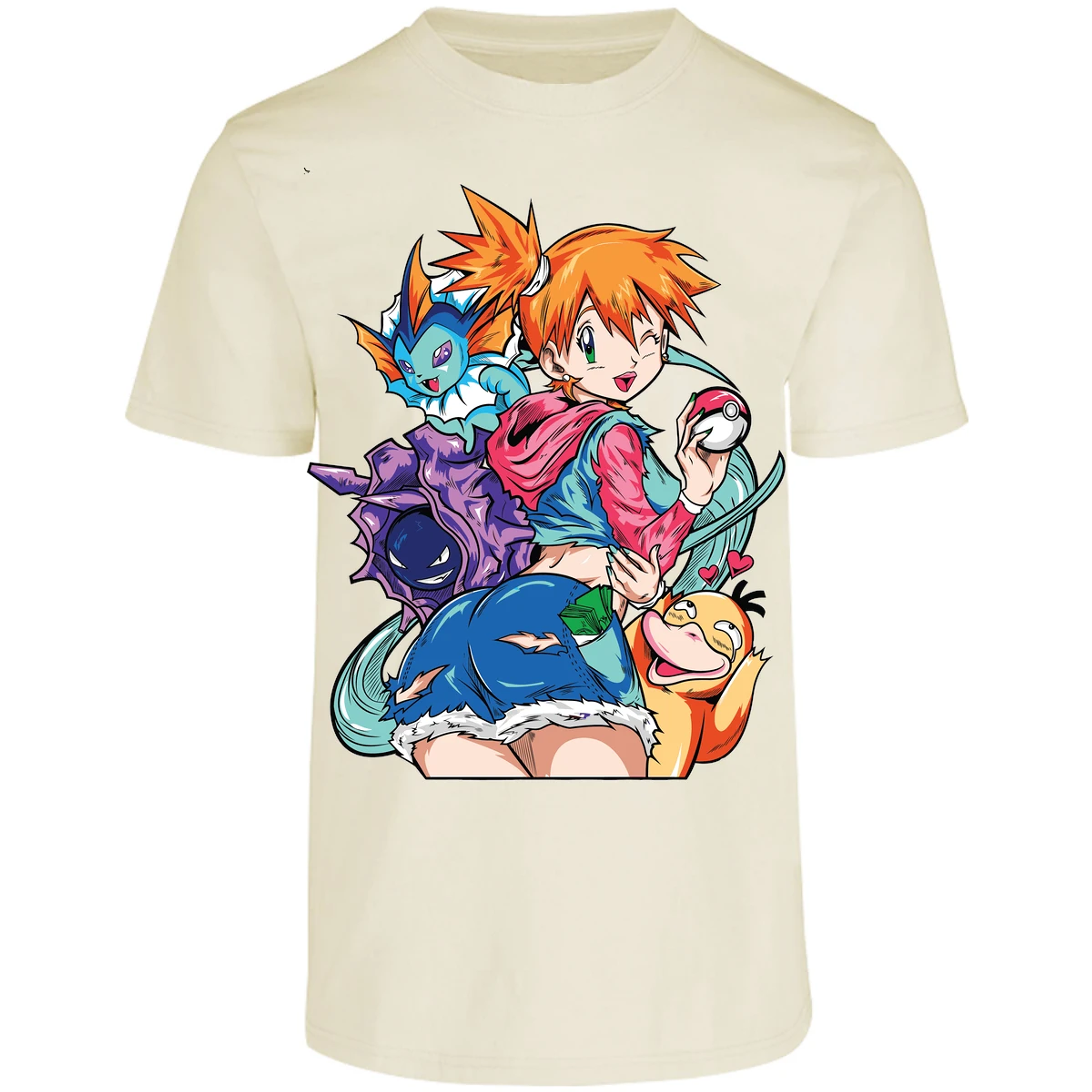 Playera Pokemon Misty Pokemon Waifu para Adulto 11