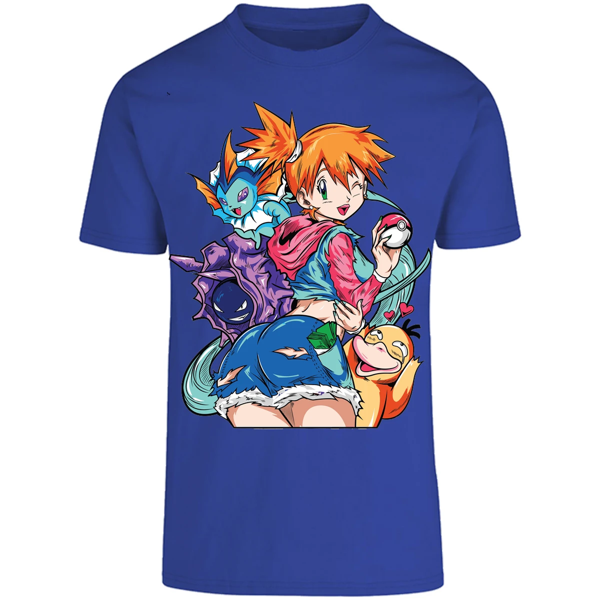 Playera Pokemon Misty Pokemon Waifu para Adulto 13