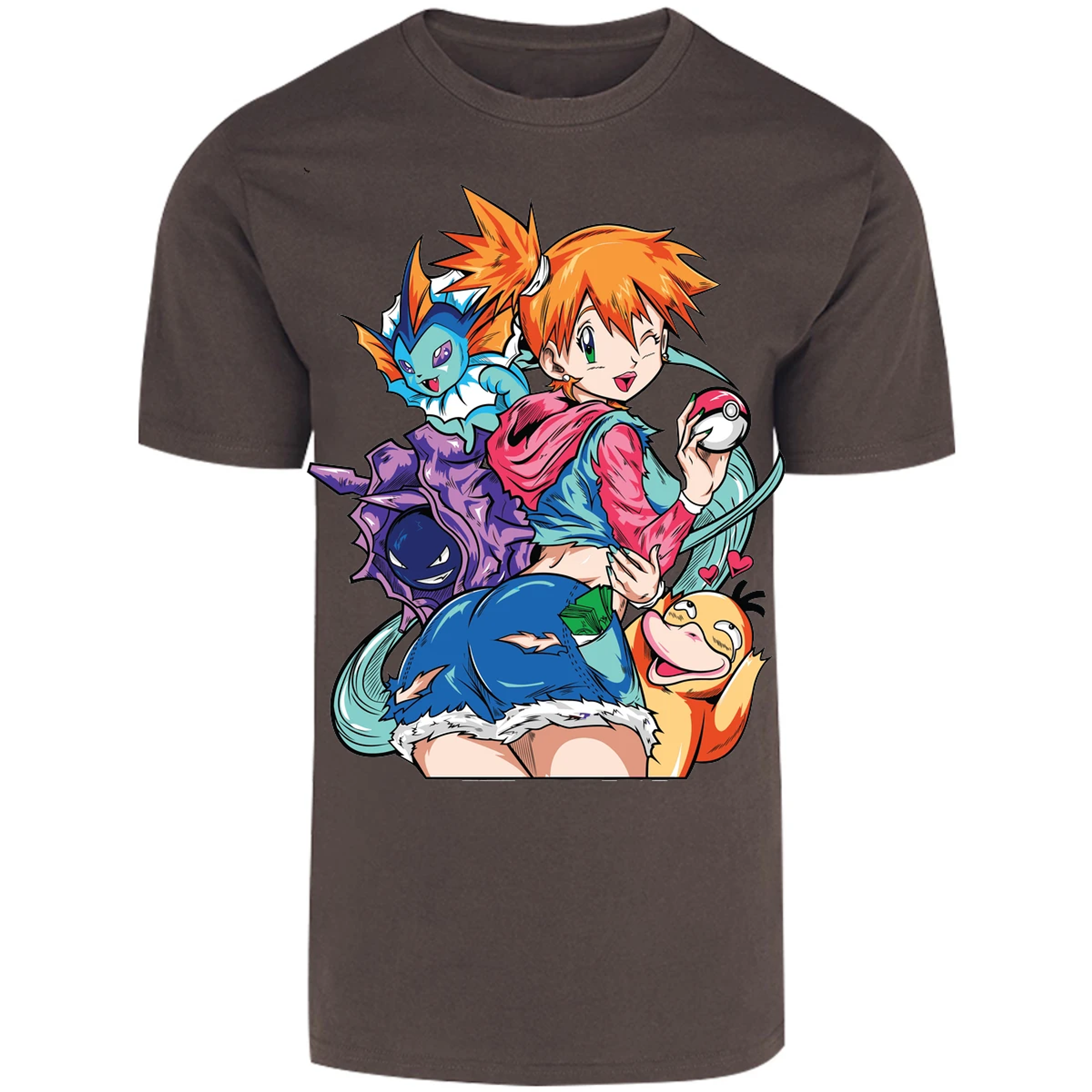 Playera Pokemon Misty Pokemon Waifu para Adulto 14