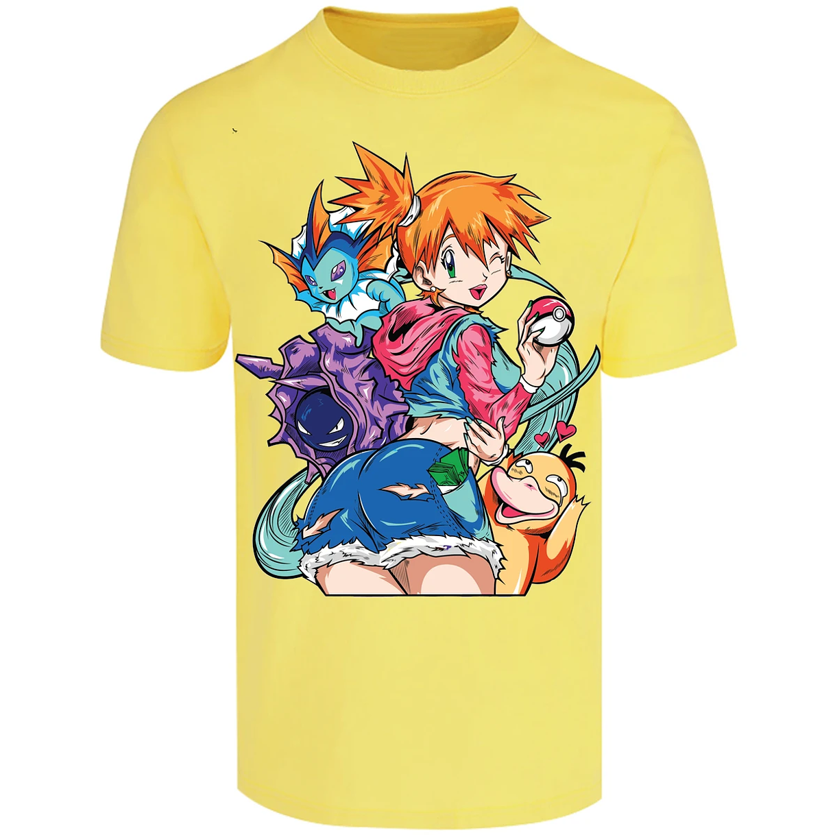 Playera Pokemon Misty Pokemon Waifu para Adulto 18