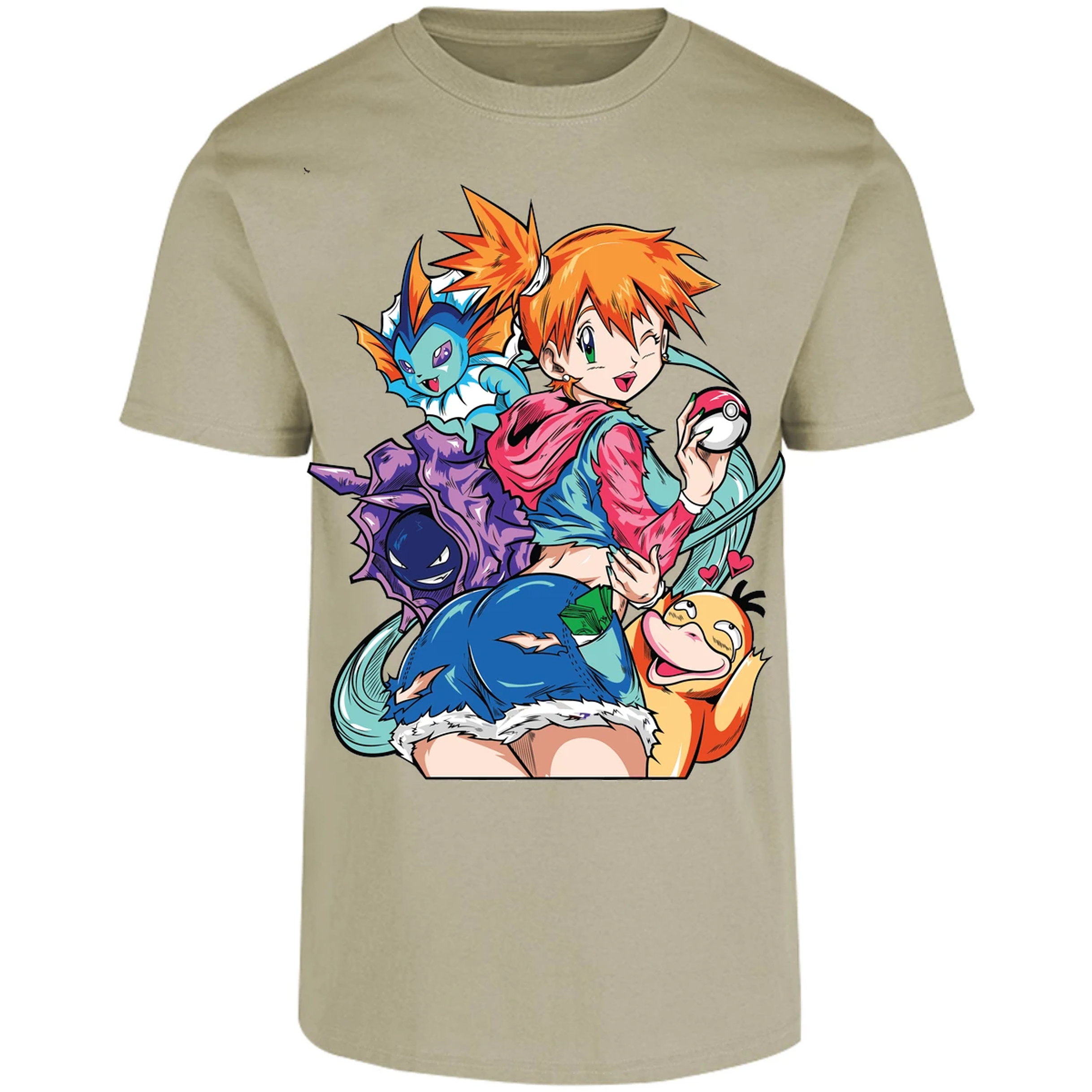 Playera Pokemon Misty Pokemon Waifu para Adulto 19