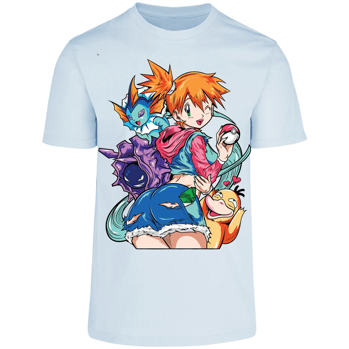 Playera Pokemon Misty Pokemon Waifu para Adulto 20
