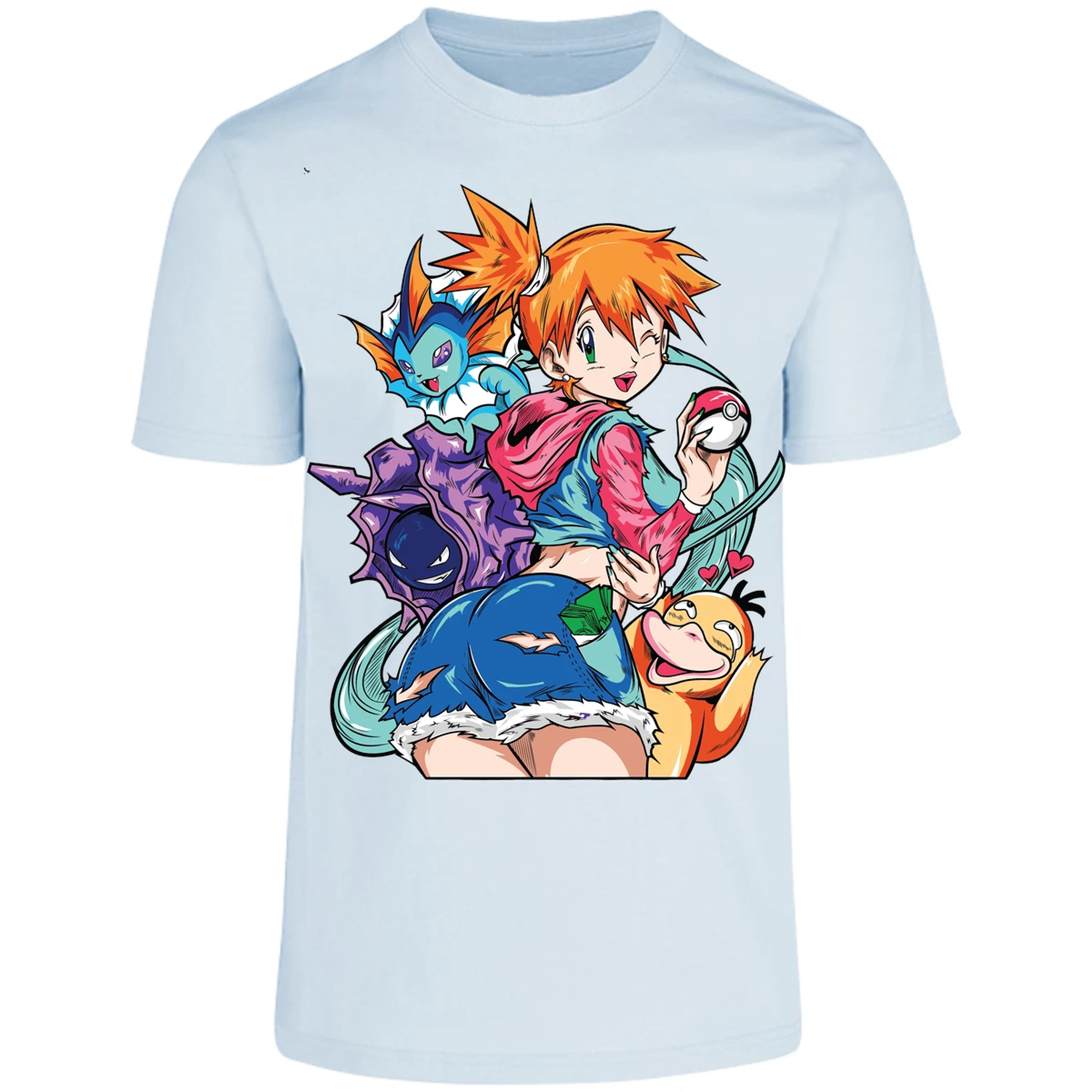 Playera Pokemon Misty Pokemon Waifu para Adulto 20
