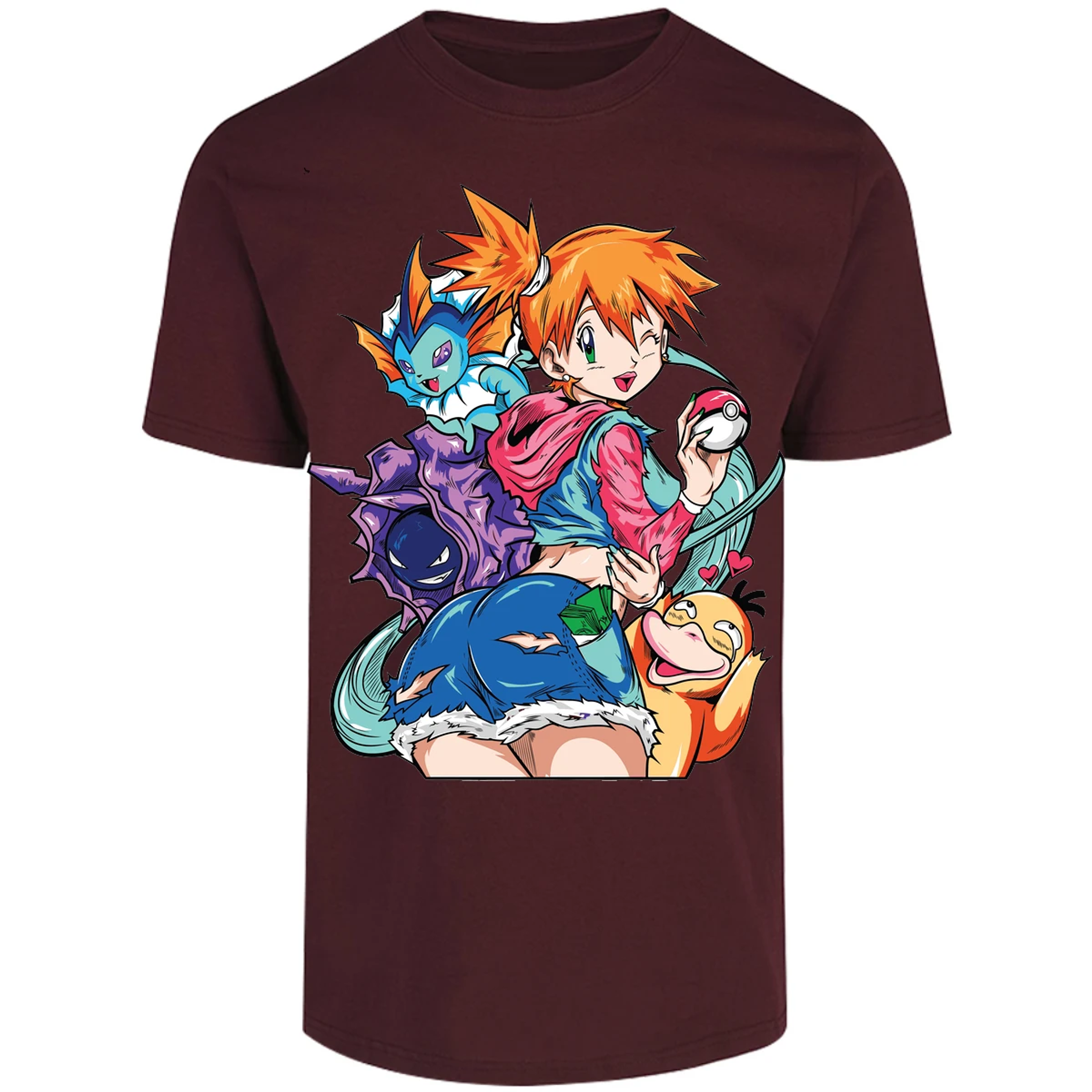 Playera Pokemon Misty Pokemon Waifu para Adulto 22
