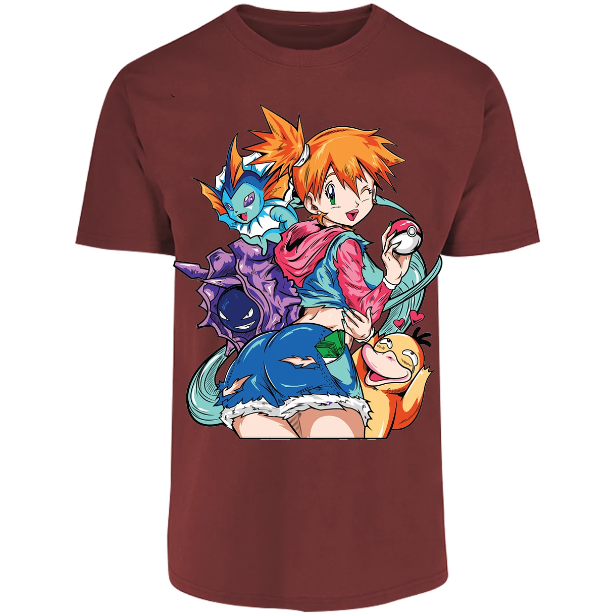 Playera Pokemon Misty Pokemon Waifu para Adulto 23