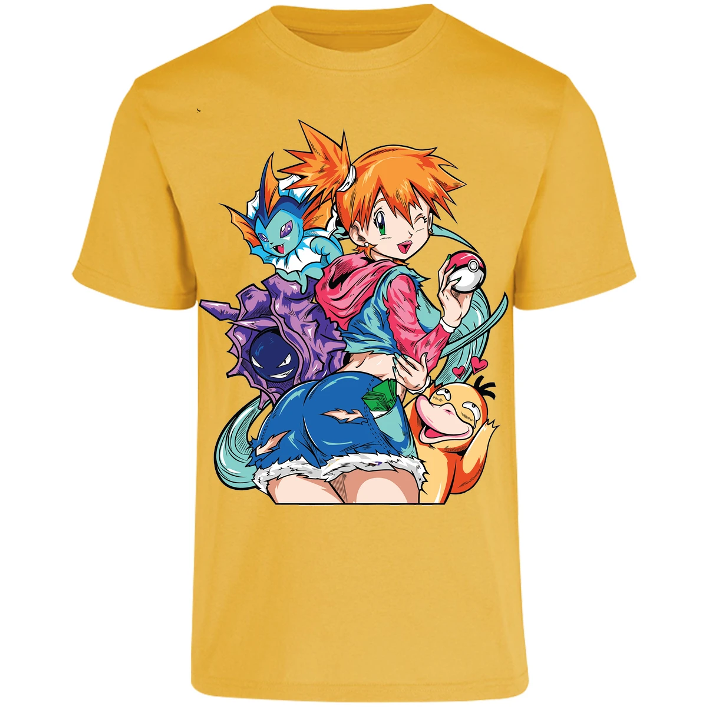 Playera Pokemon Misty Pokemon Waifu para Adulto 24