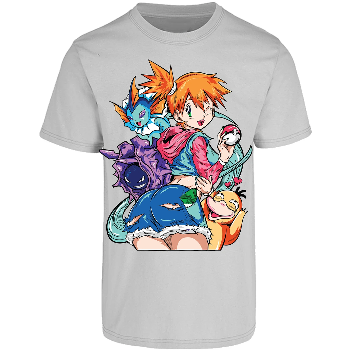 Playera Pokemon Misty Pokemon Waifu para Adulto 25