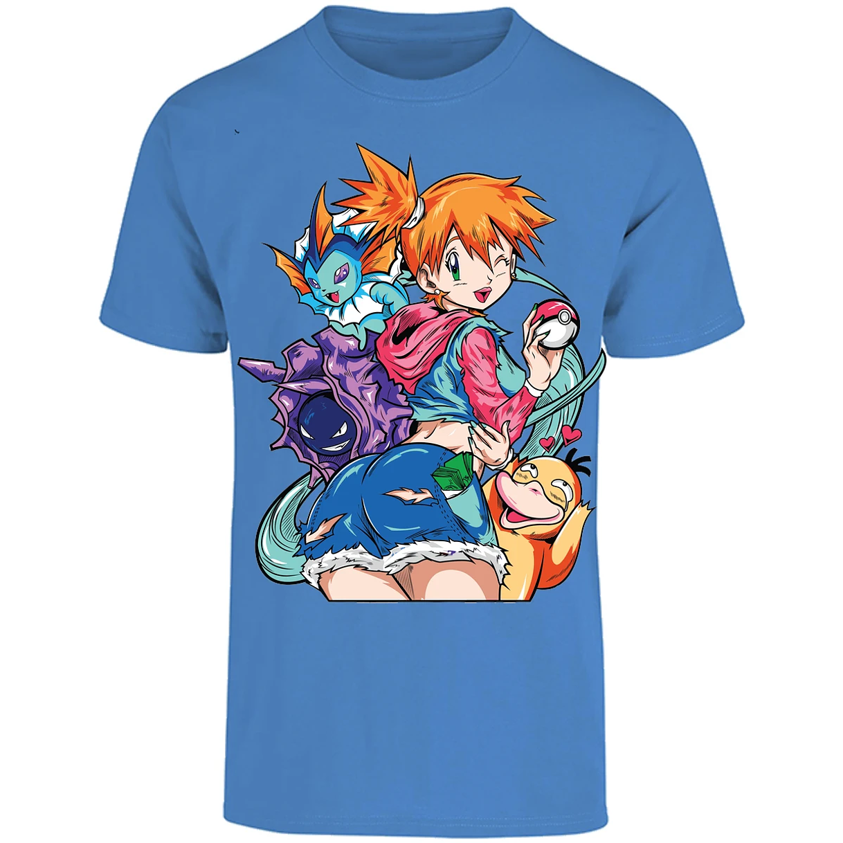 Playera Pokemon Misty Pokemon Waifu para Adulto 27