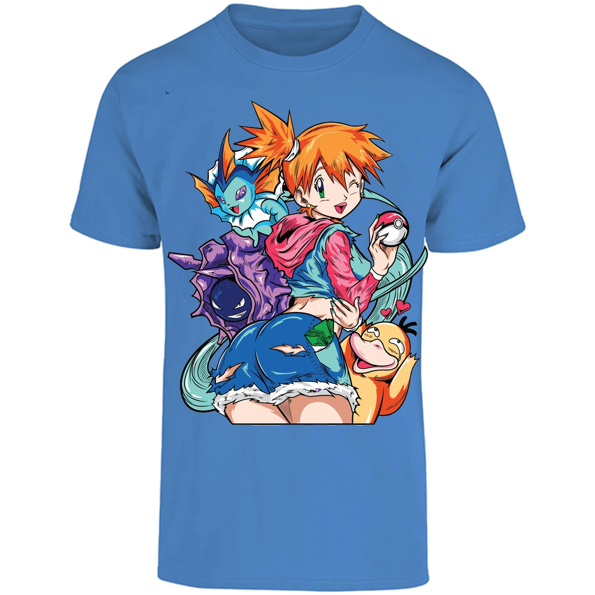 Playera Pokemon Misty Pokemon Waifu para Adulto 27