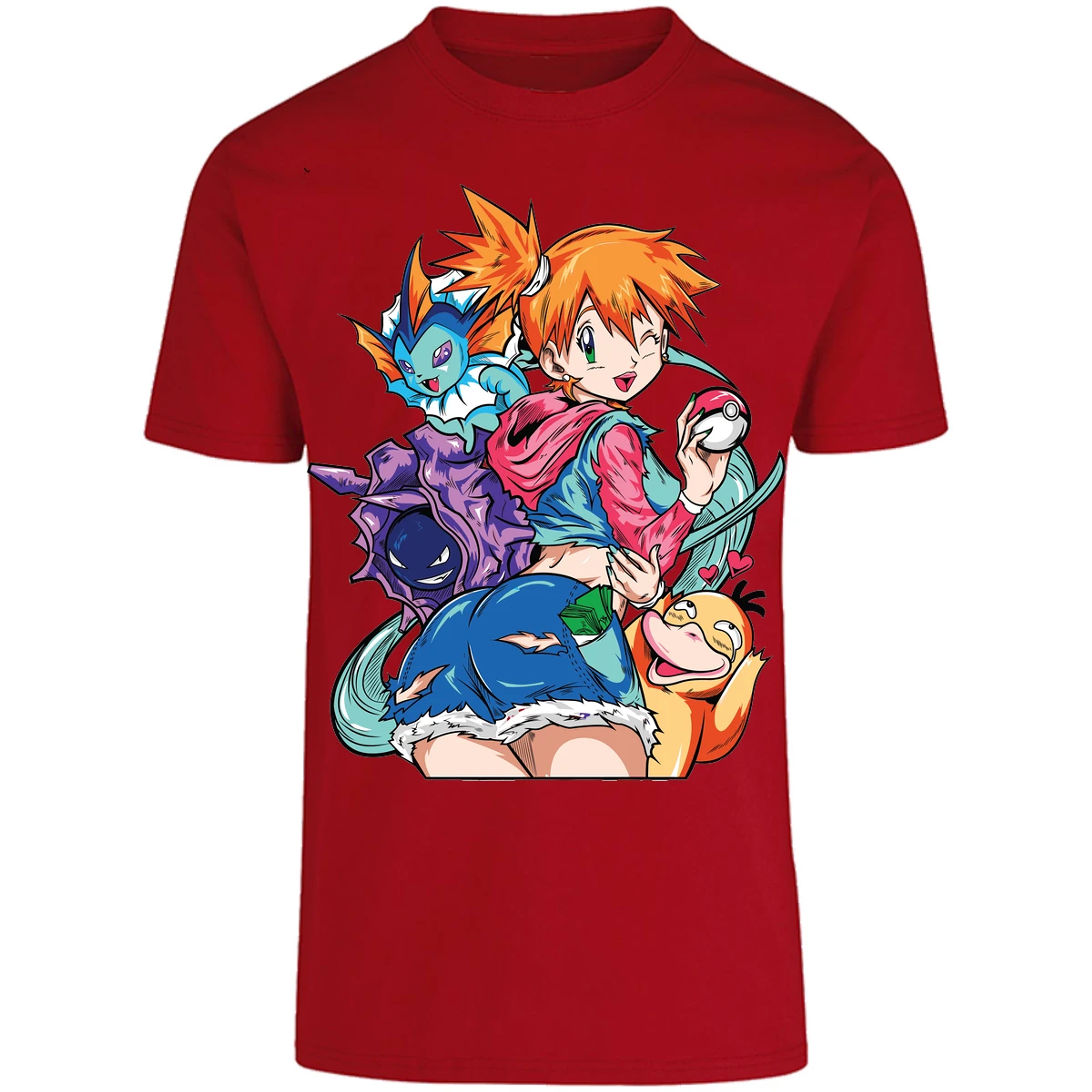Playera Pokemon Misty Pokemon Waifu para Adulto 28