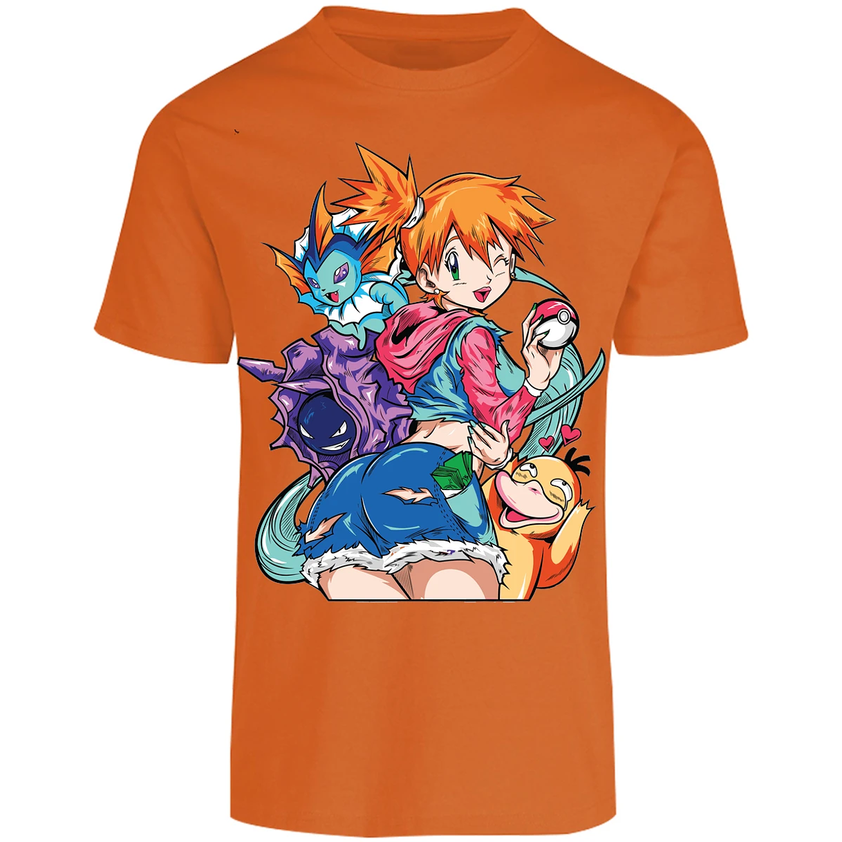 Playera Pokemon Misty Pokemon Waifu para Adulto 30