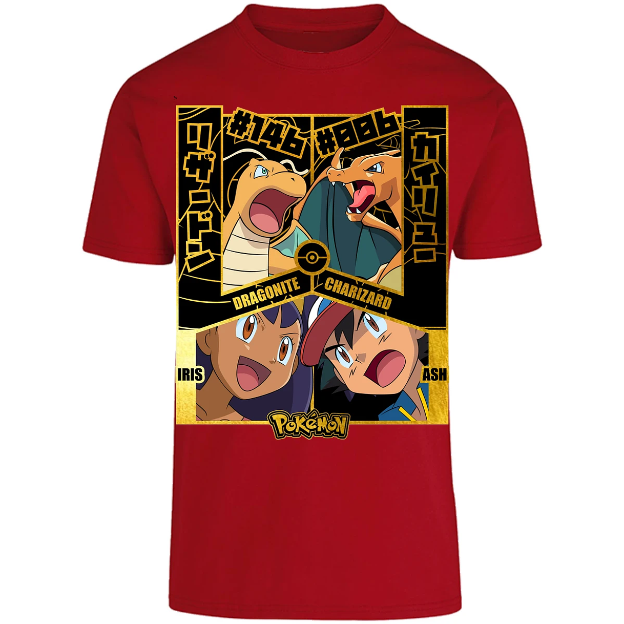 Playera Pokemon Dragonite Vs Charizard para Adulto 1