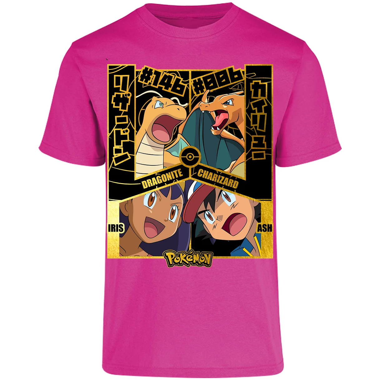 Playera Pokemon Dragonite Vs Charizard para Adulto 6