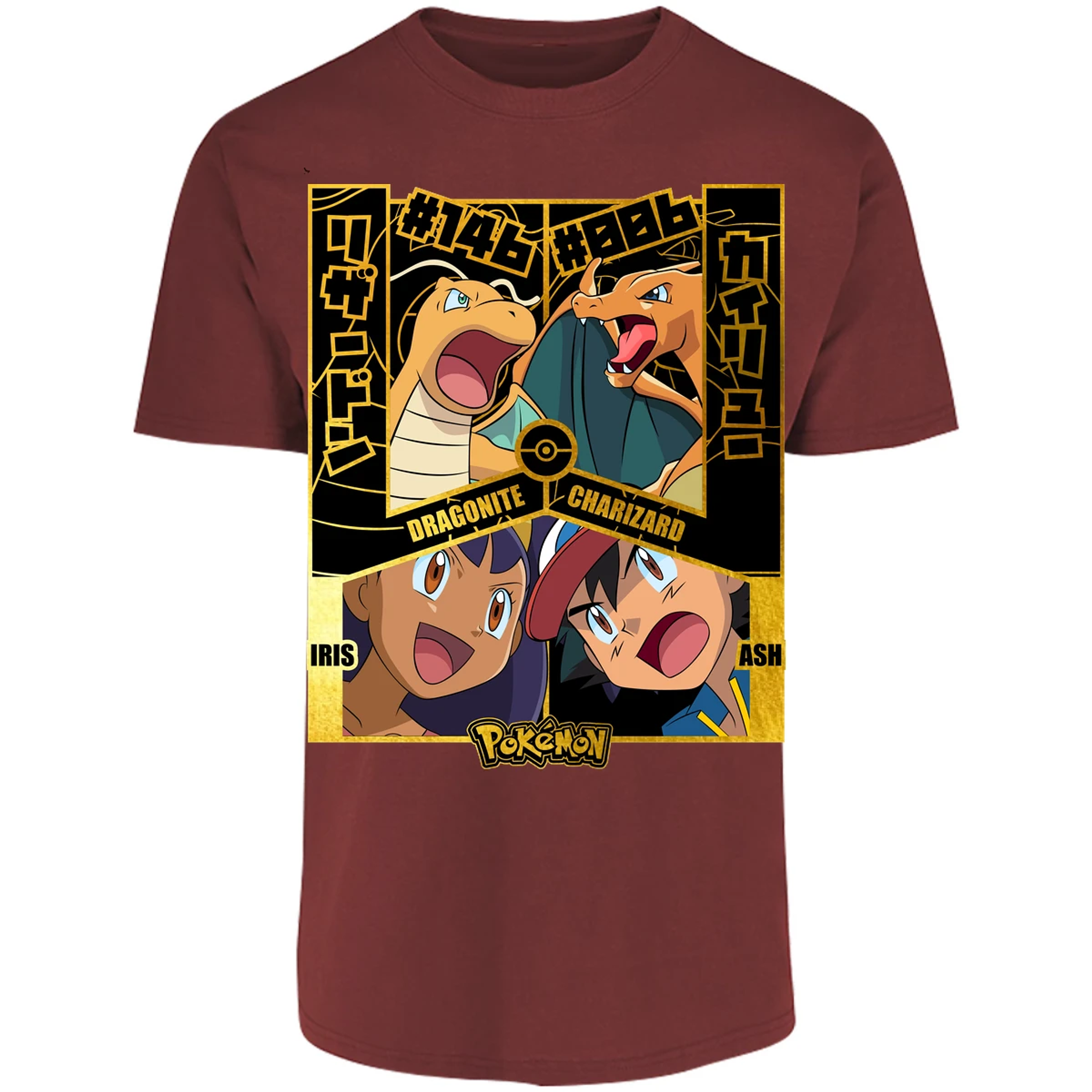 Playera Pokemon Dragonite Vs Charizard para Adulto 8