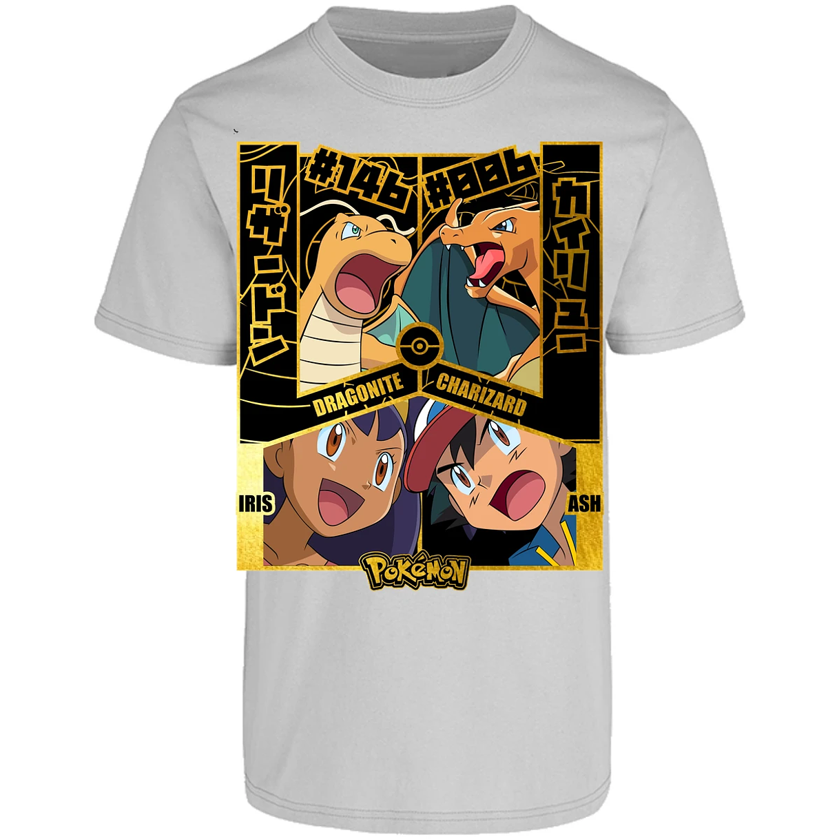 Playera Pokemon Dragonite Vs Charizard para Adulto 10