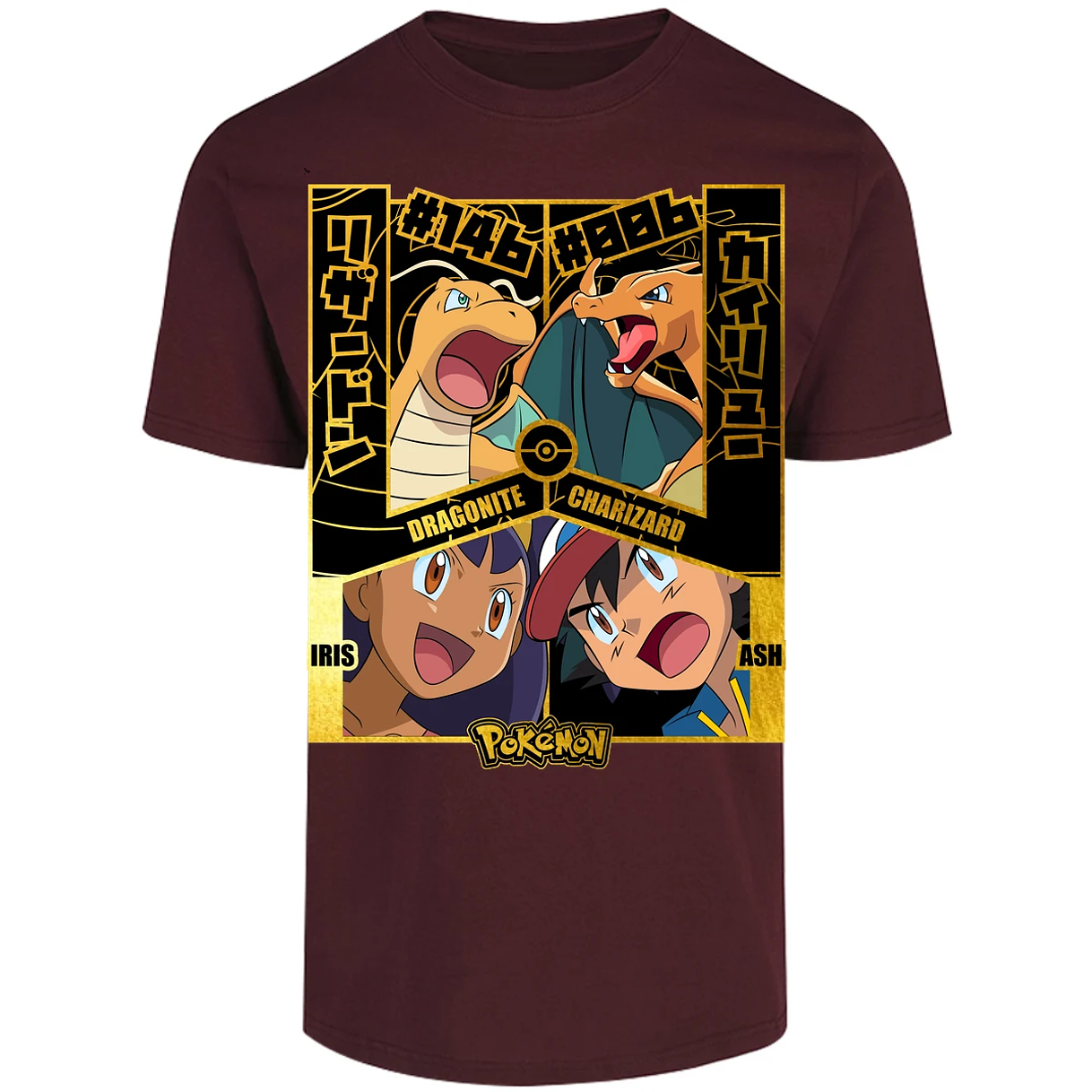 Playera Pokemon Dragonite Vs Charizard para Adulto 14