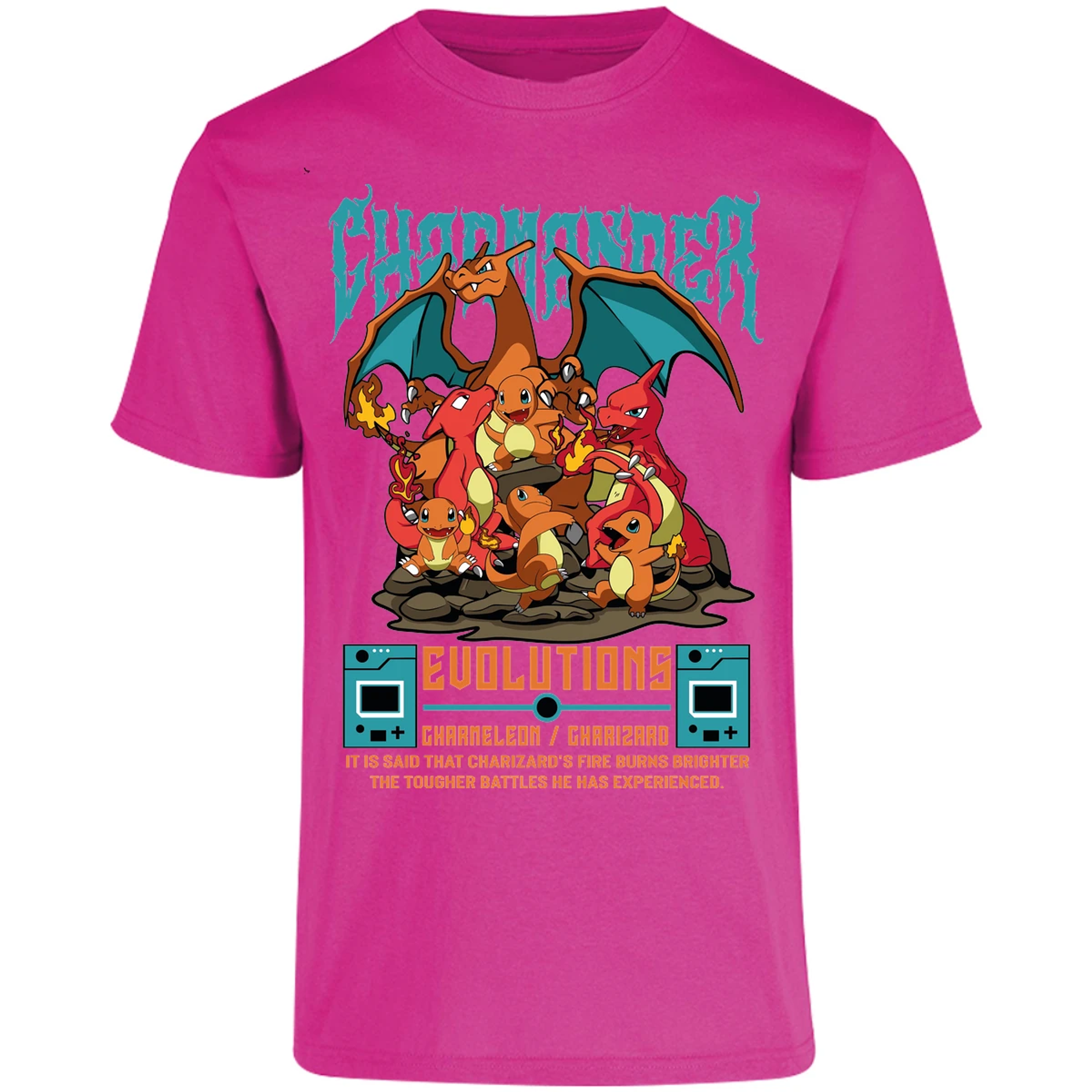 Playera Pokemon Charmander Anime para Adulto 14